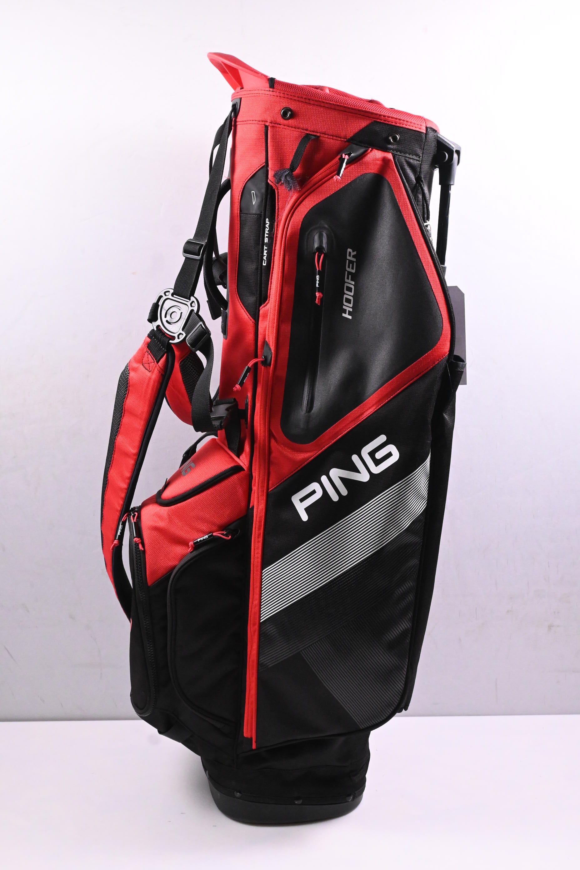 Ping Hoofer Stand Bag / 5-Way Divider / Black, Red