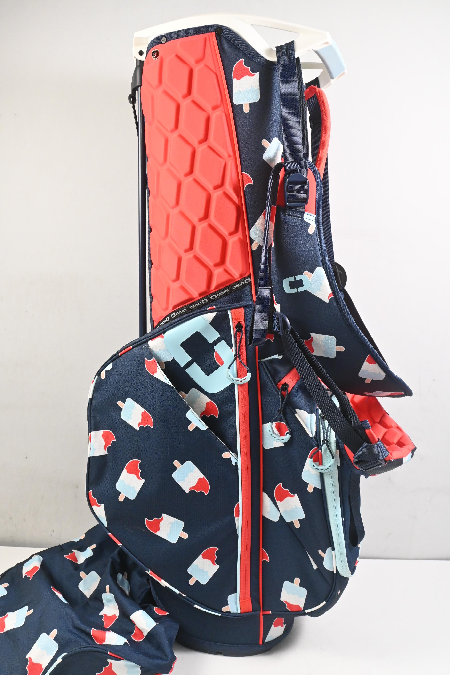 Ogio Fuse Stand Bag / 4-Way Divider / Navy, Blue, Red & White