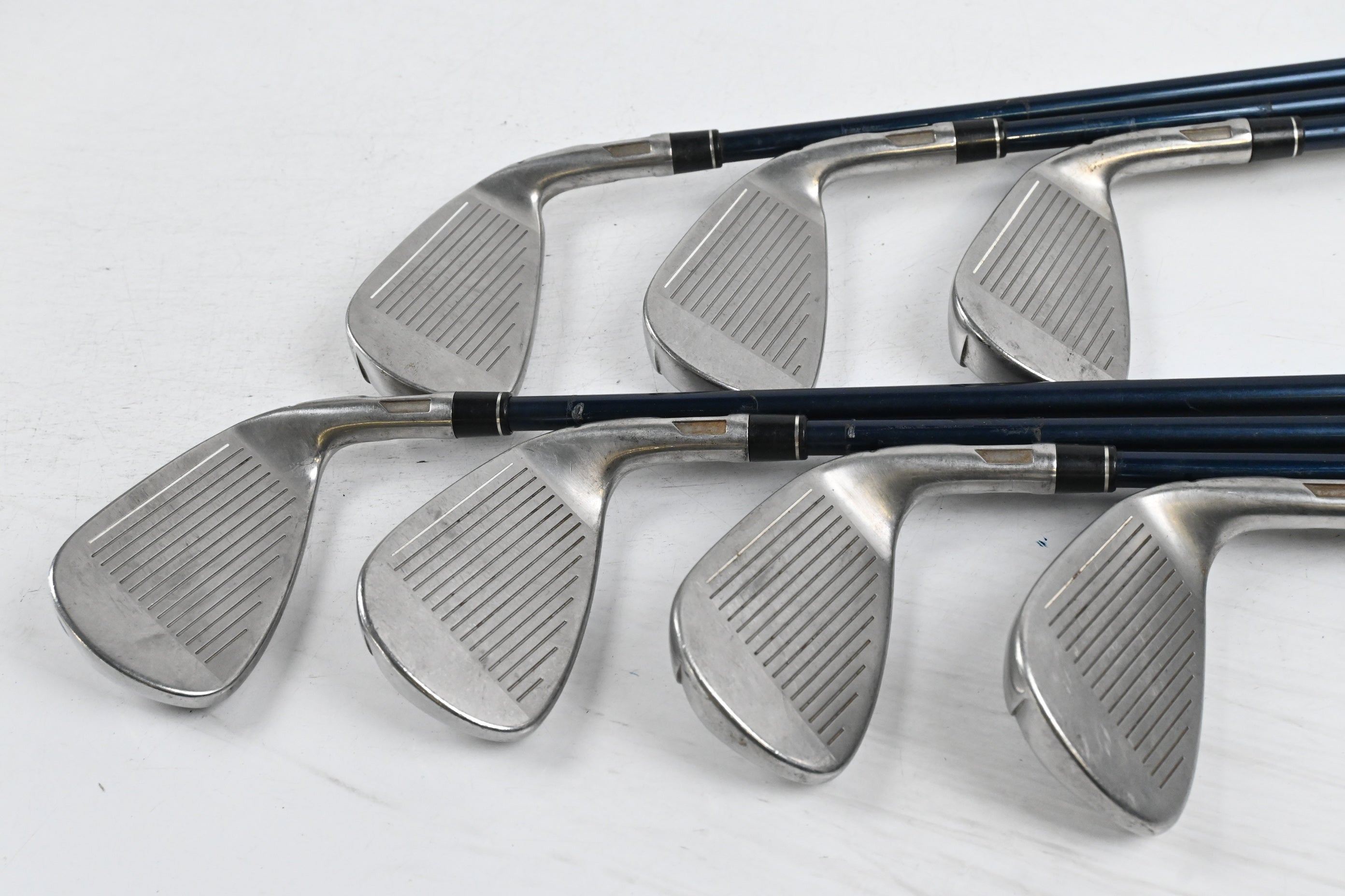 Left Hand Taylormade SIM2 Max Irons / 5-PW+GW / Senior Flex Fujikura Ventus Blue 5