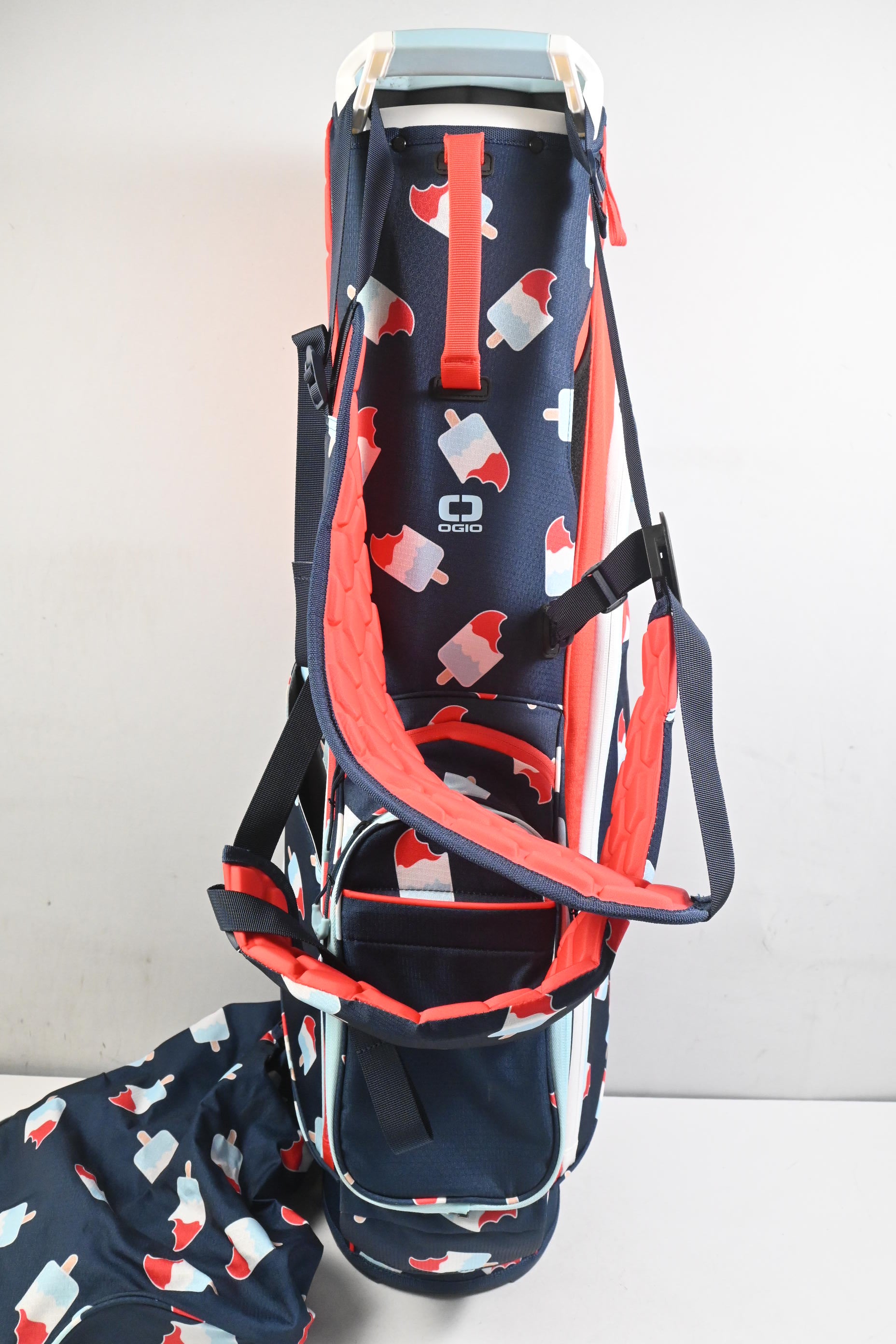 Ogio Fuse Stand Bag / 4-Way Divider / Navy, Blue, Red & White