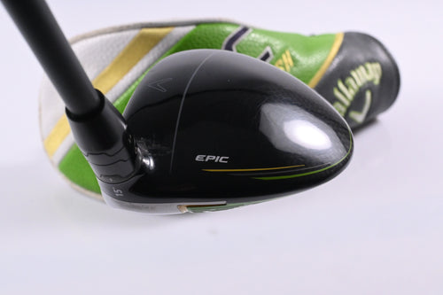 Callaway Epic Flash #3 Wood / 15 Degree / Stiff Flex HZRDUS Smoke Black 70 Shaft