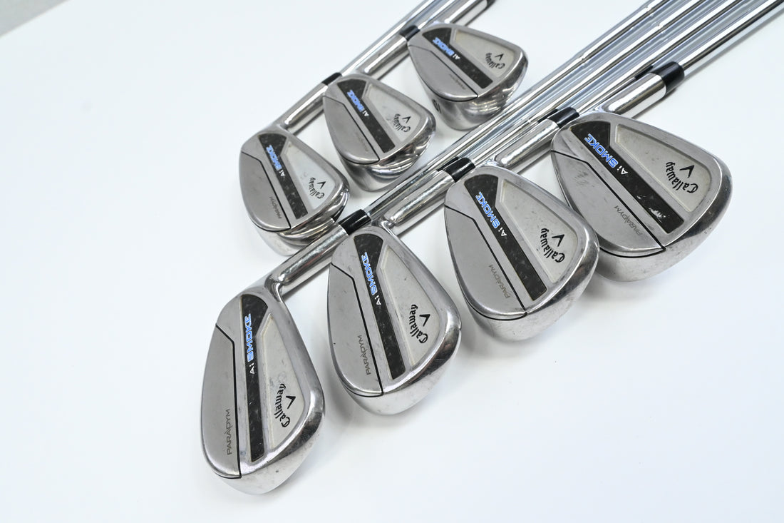 Callaway Paradym Ai Smoke Irons / 4-PW / Stiff Flex Dynamic Gold 115 S300 Shafts
