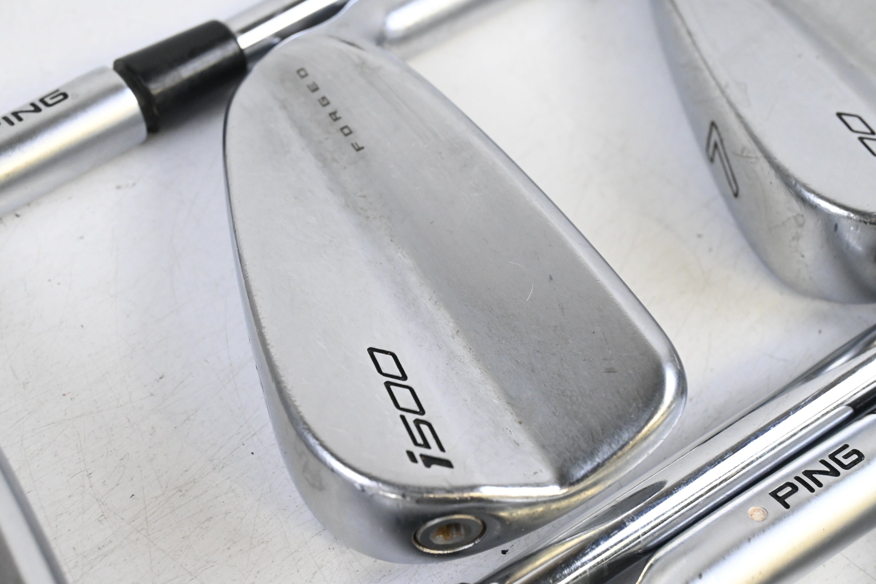 Ping i500 Irons / 5-PW / White Dot / Stiff Flex KBS Tour 120 Shafts