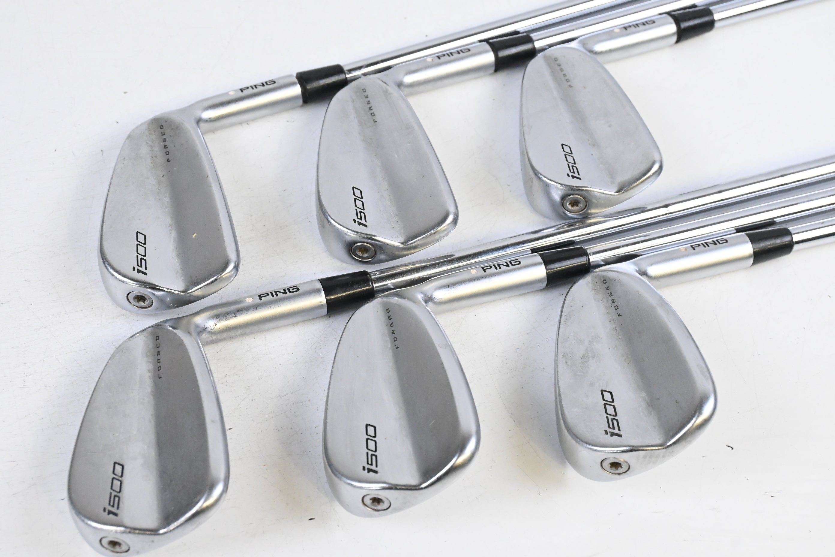 Ping i500 Irons / 5-PW / White Dot / Stiff Flex KBS Tour 120 Shafts