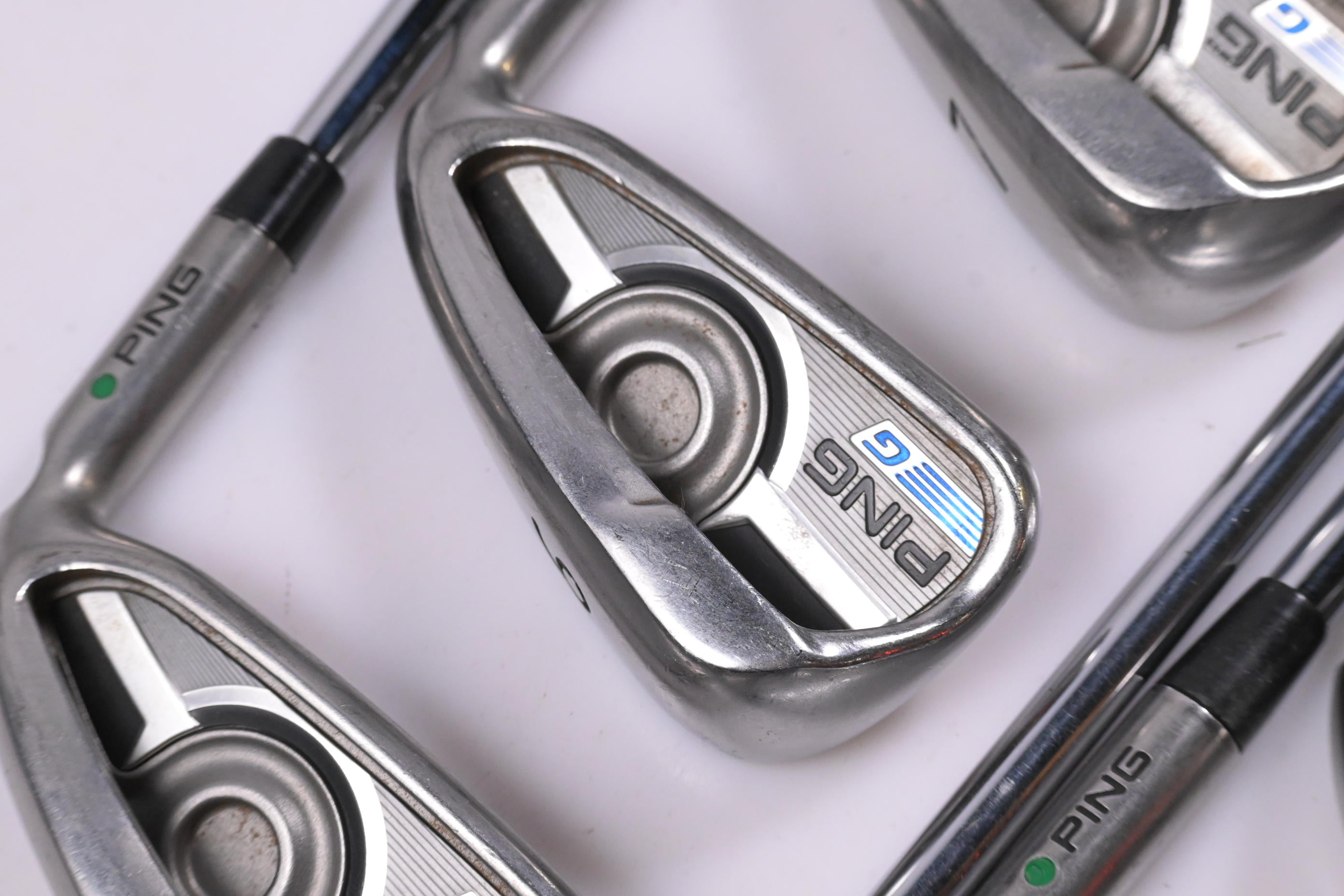 Ping G Series Irons / 5-PW+SW / Green Dot / Regular Flex Ping Steel Shafts