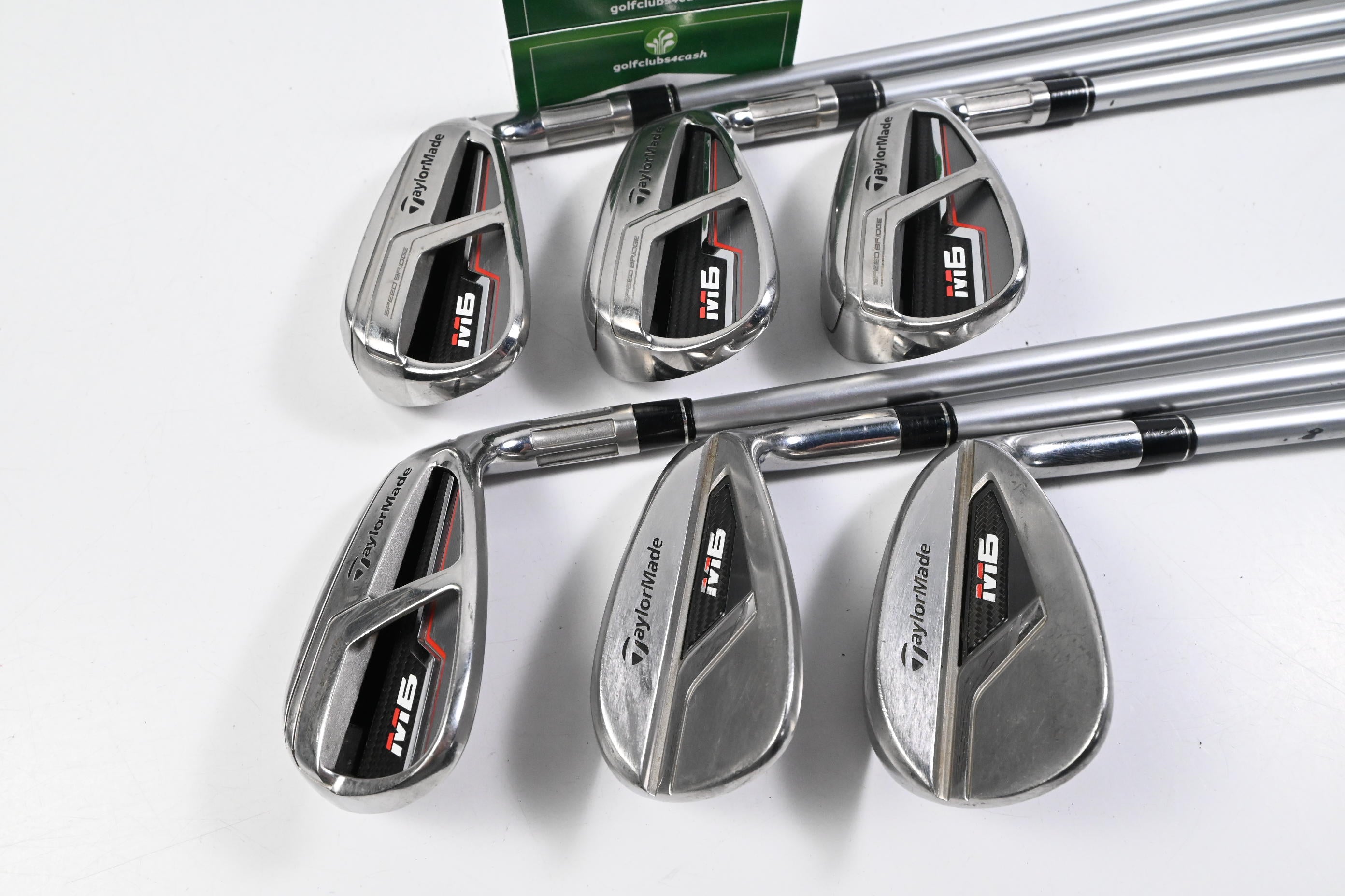 Taylormade M6 Irons / 7-PW+GW+SW / Stiff Flex Tensei CK Red 80 Shaft