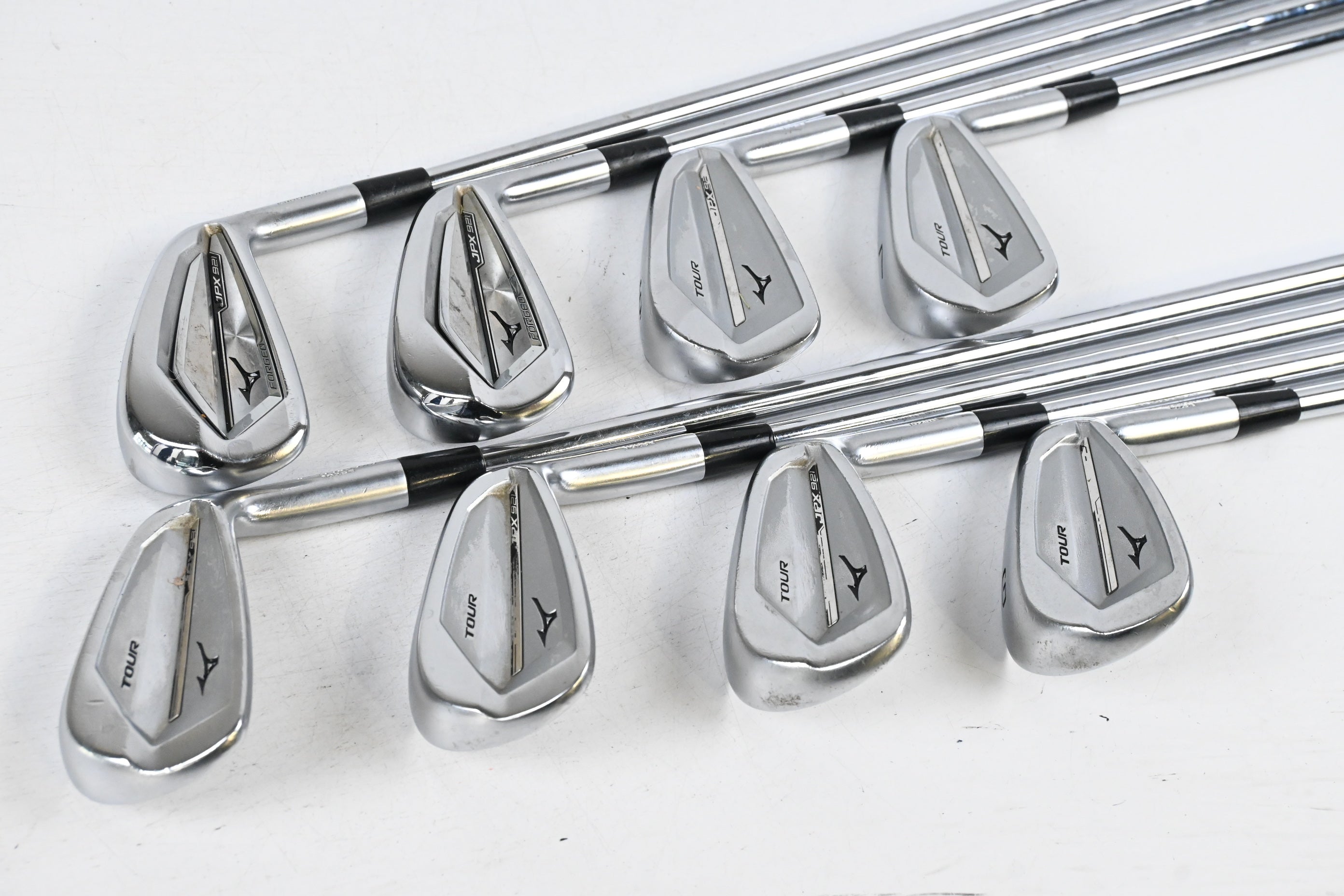 Mizuno JPX 921 Tour Irons / 4-PW+GW / X-Flex KBS S-Taper 130 Shafts