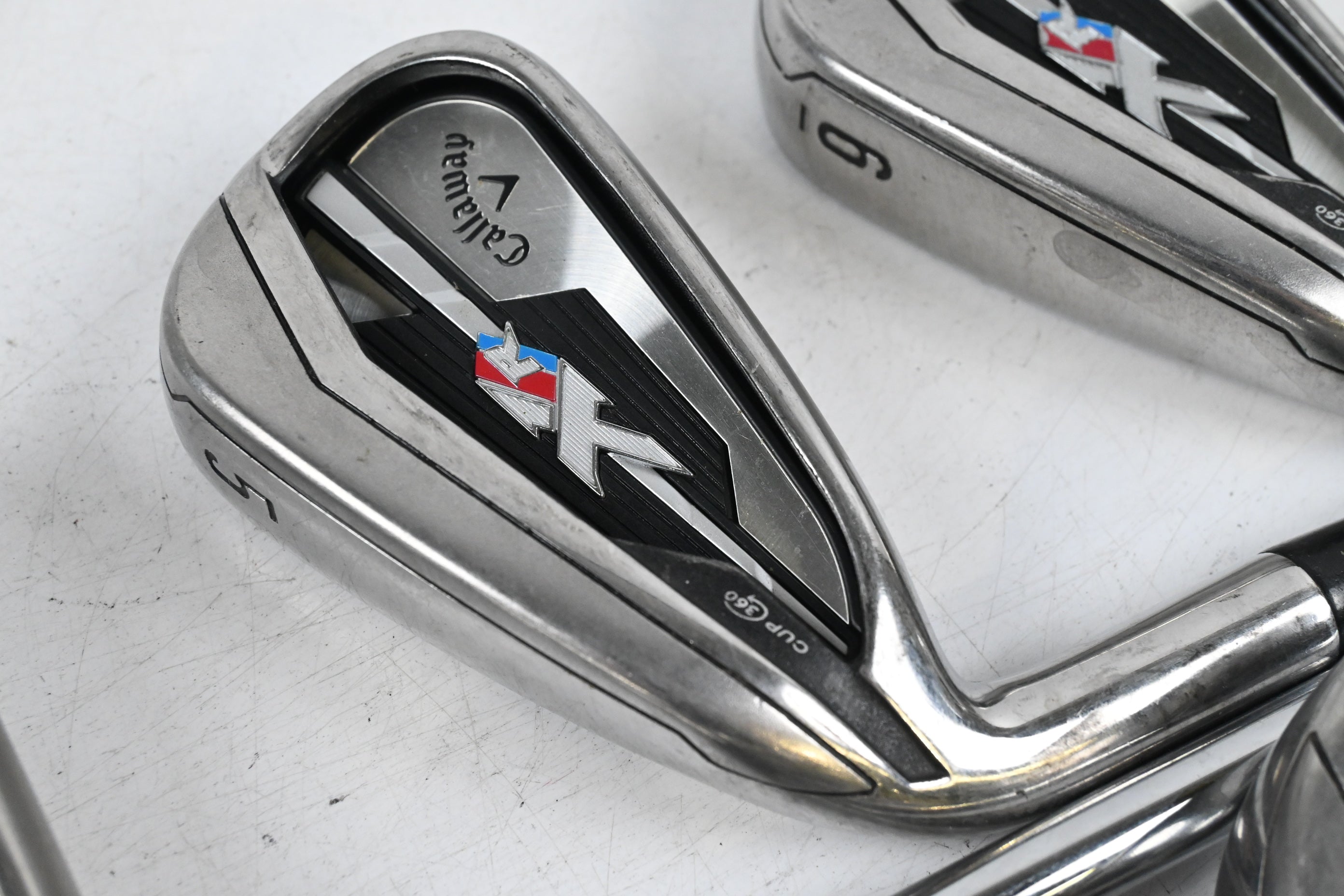 Left Hand Callaway XR Irons / 4-PW / Regular Flex Speedstep 80 Shafts