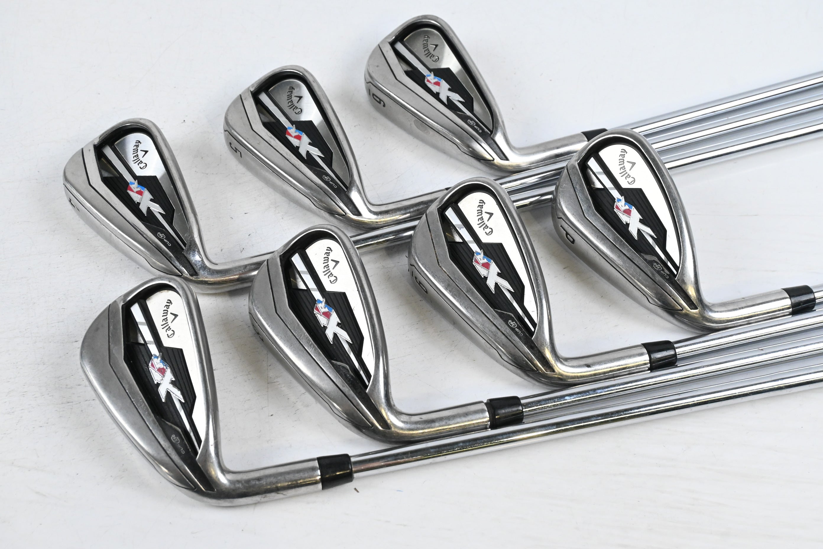 Left Hand Callaway XR Irons / 4-PW / Regular Flex Speedstep 80 Shafts
