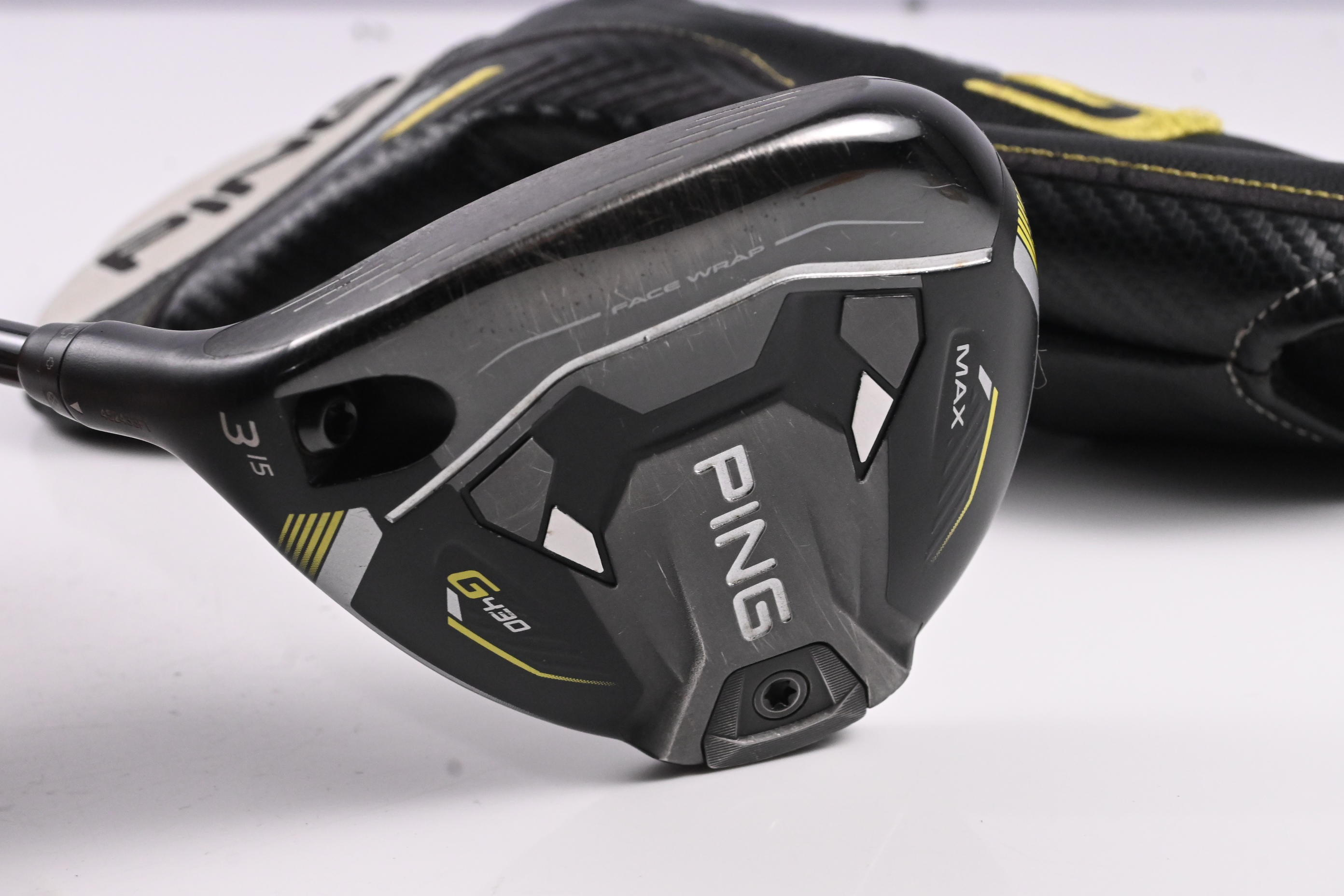 Left Hand Ping G430 Max #3 Wood / 15 Degree / Stiff Flex HZRDUS Smoke RDX Red 70 Shaft