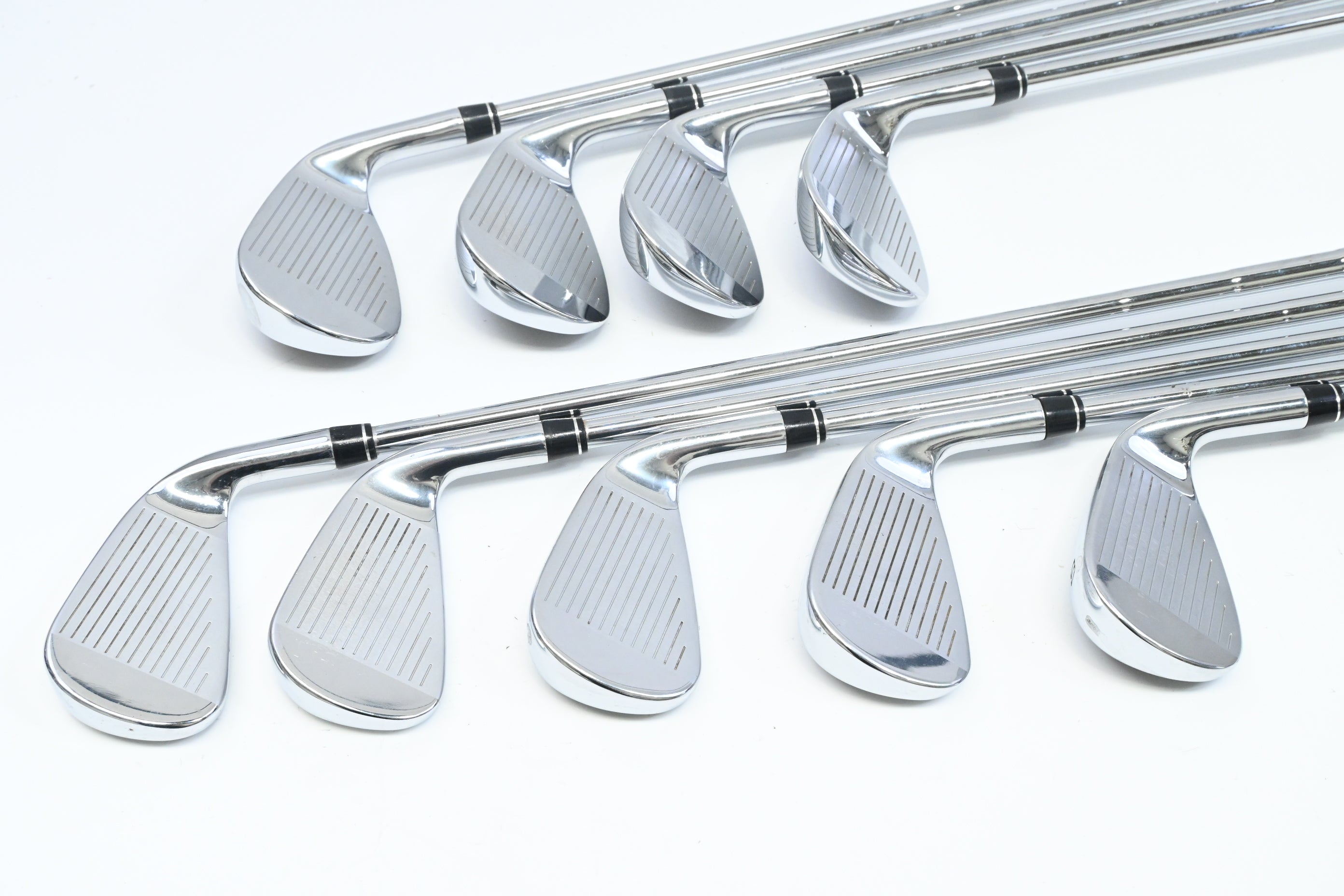 Left Hand Callaway Paradym Irons / 4-PW+GW+52° / Stiff Flex Elevate MPH 95