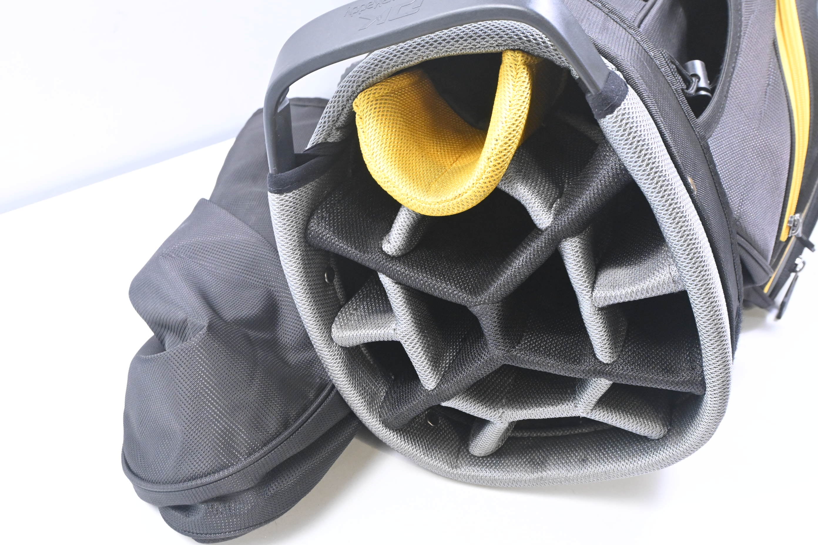 Powakaddy Premium Edition Cart Bag / 14-Way Divider / Black, Grey & Yellow