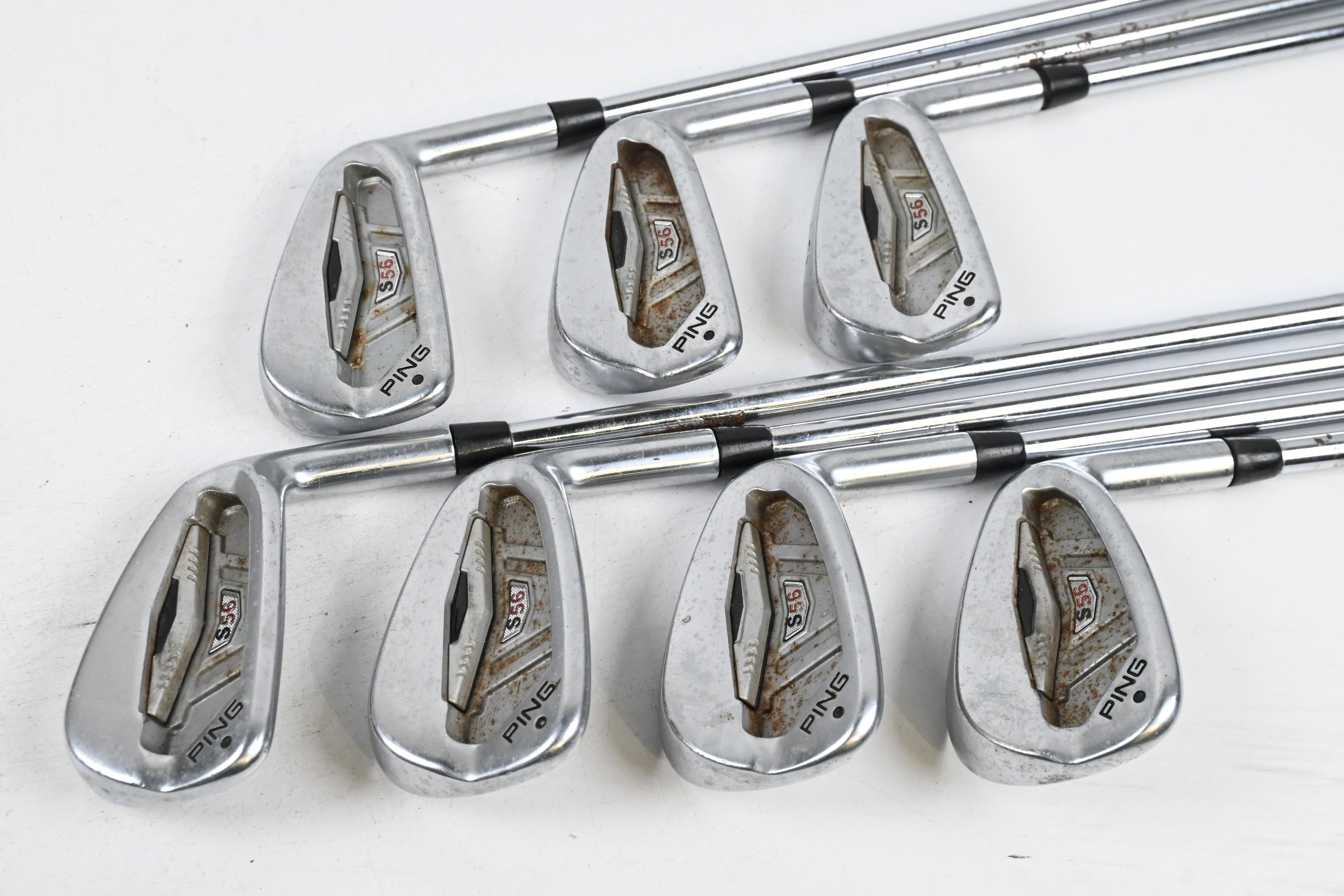 Ping S56 Irons / 4-PW / Black Dot / Stiff Flex Steel Shafts