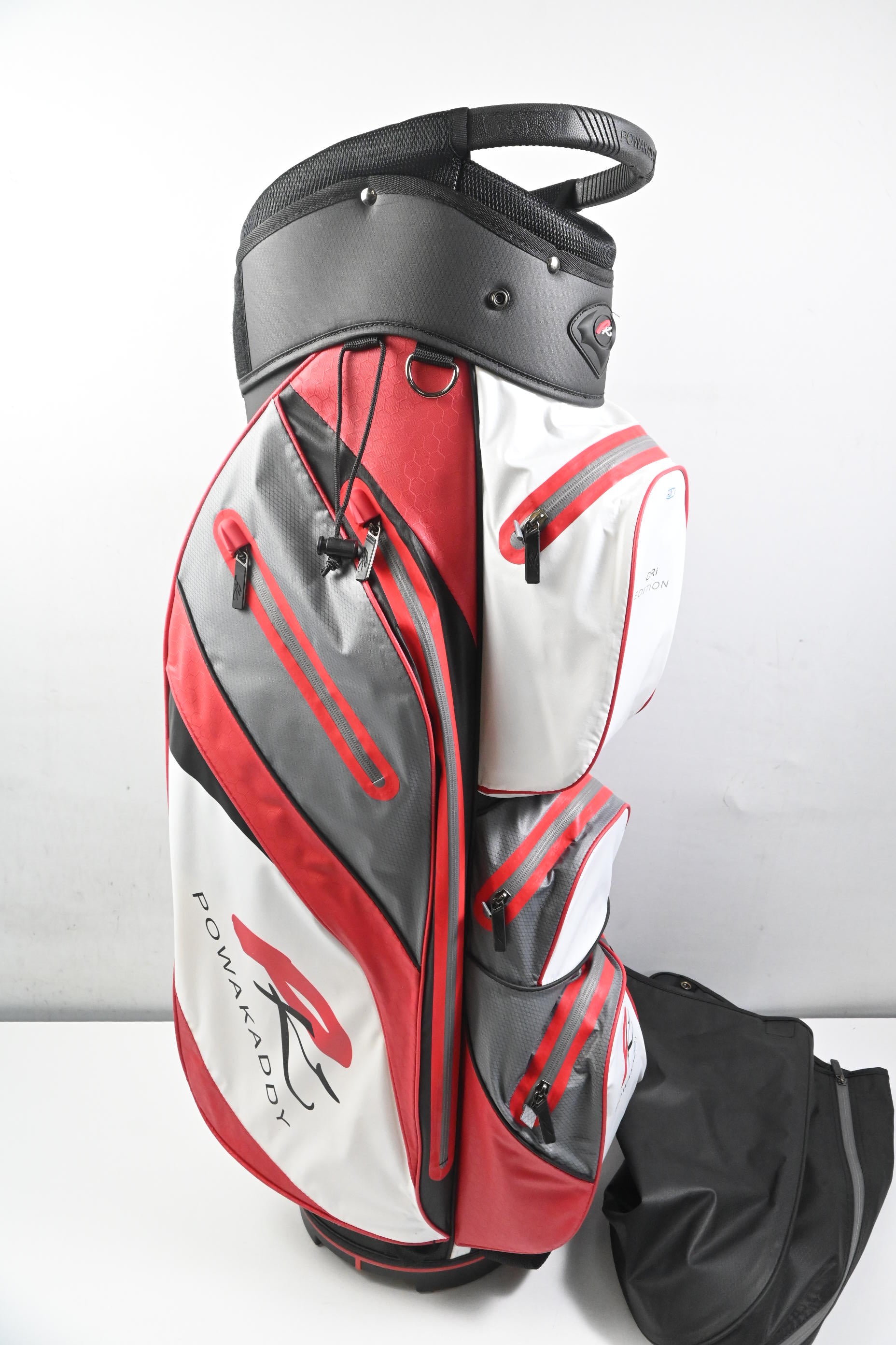 Powakaddy Dri Edition Cart Bag / 14-Way Divider / Red, White & Grey