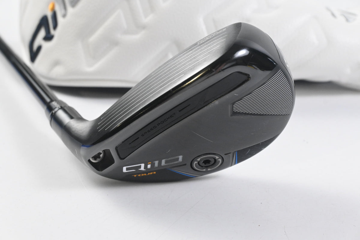 Left Hand Taylormade Qi10 Tour #3 Hybrid / 19.5 Degree / X-Flex HZRDUS Smoke RDX