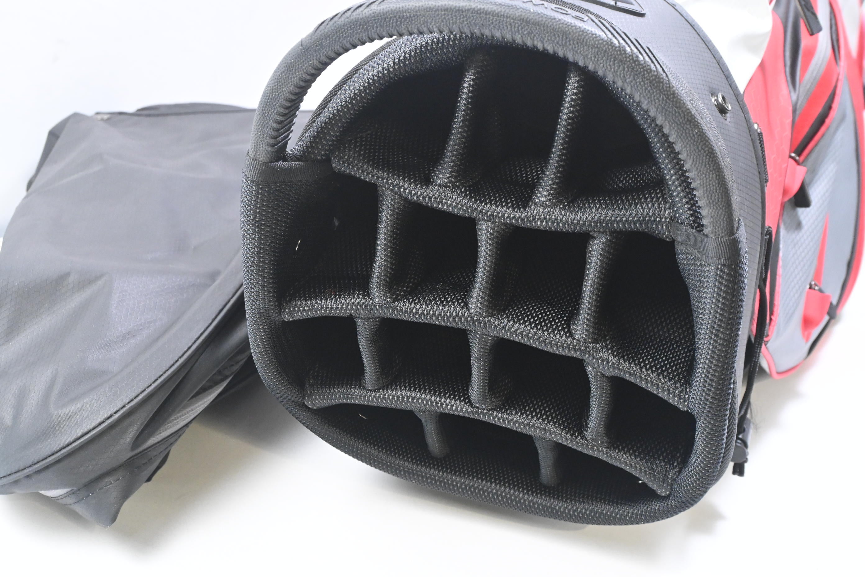 Powakaddy Dri Edition Cart Bag / 14-Way Divider / Red, White & Grey