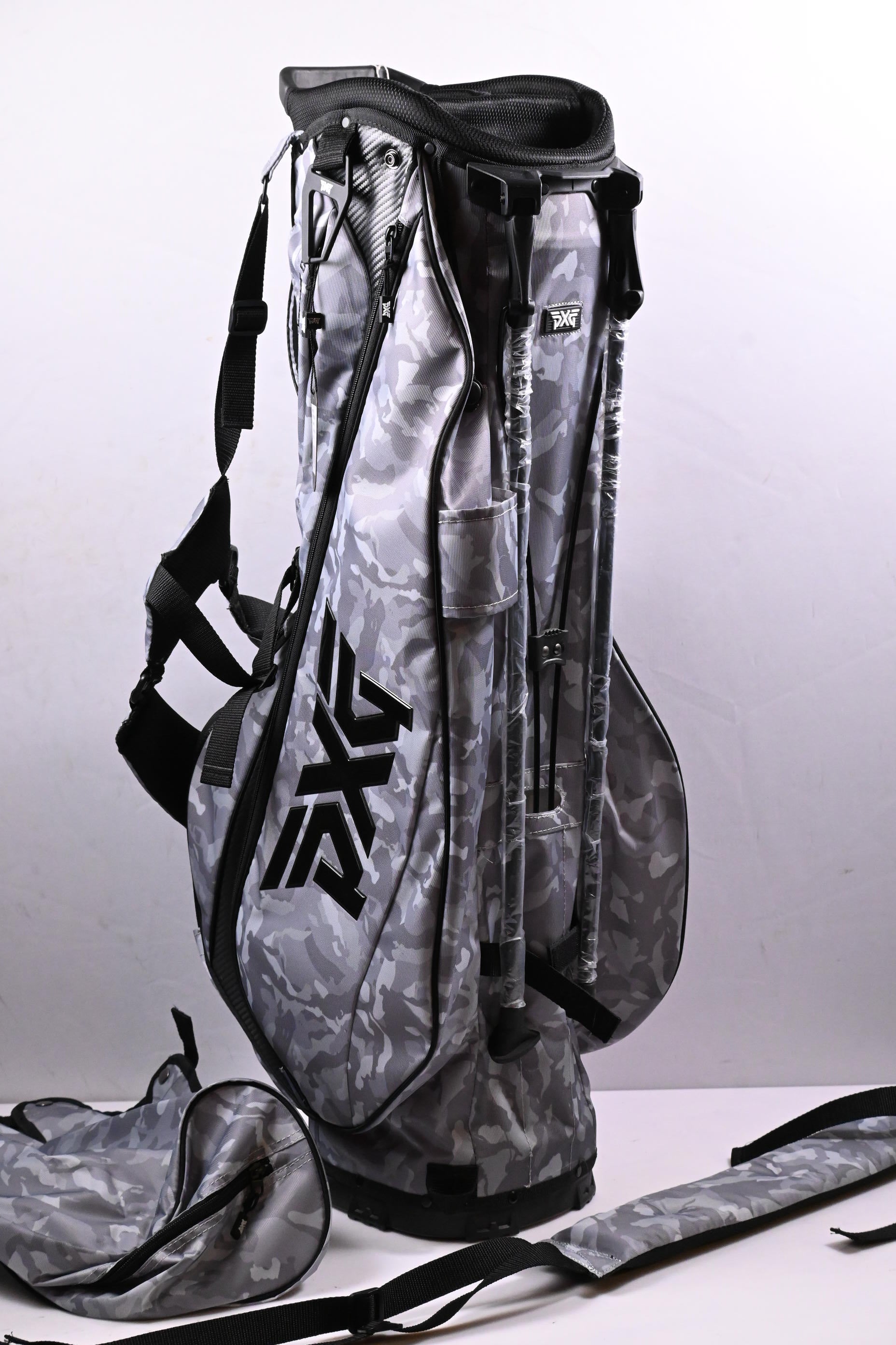 PXG Fairway Camo Stand Bag / 4-Way Divider / Gray