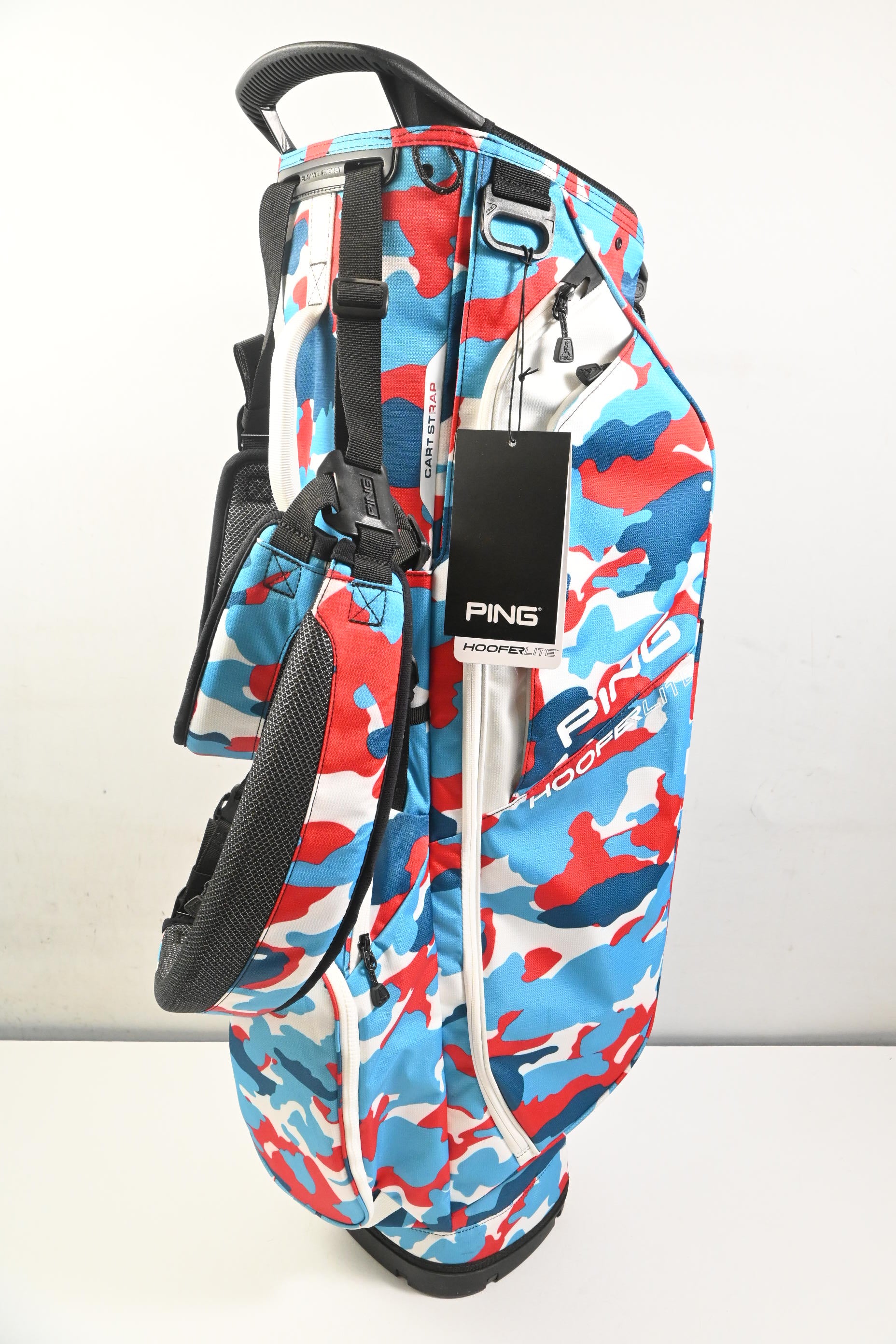 Ping Hoofer Lite Stand Bag / 4-Way Divider / Red, White & Blue