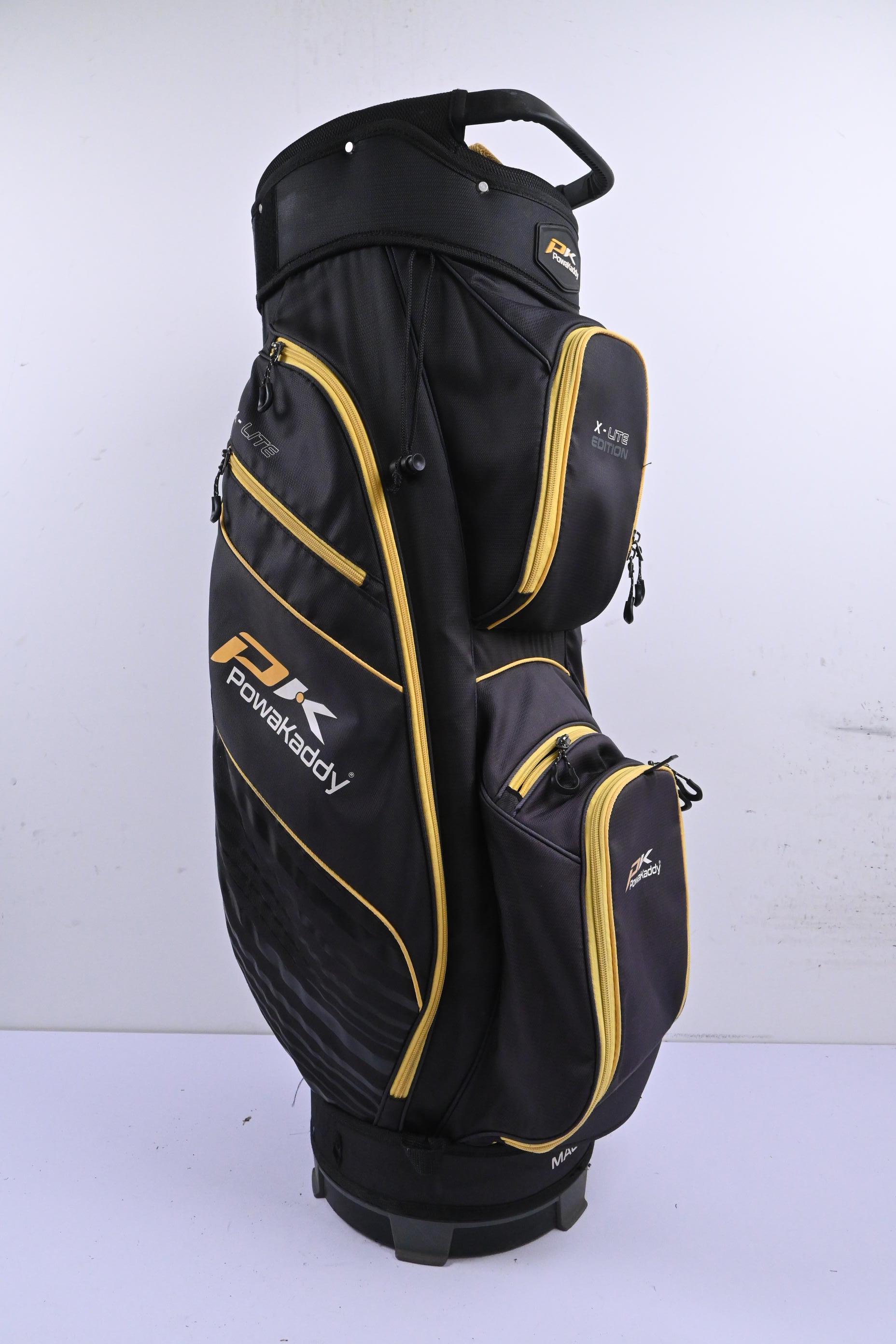 Powakaddy X-Lite Cart Bag / 14-Way Divider / Black & Yellow