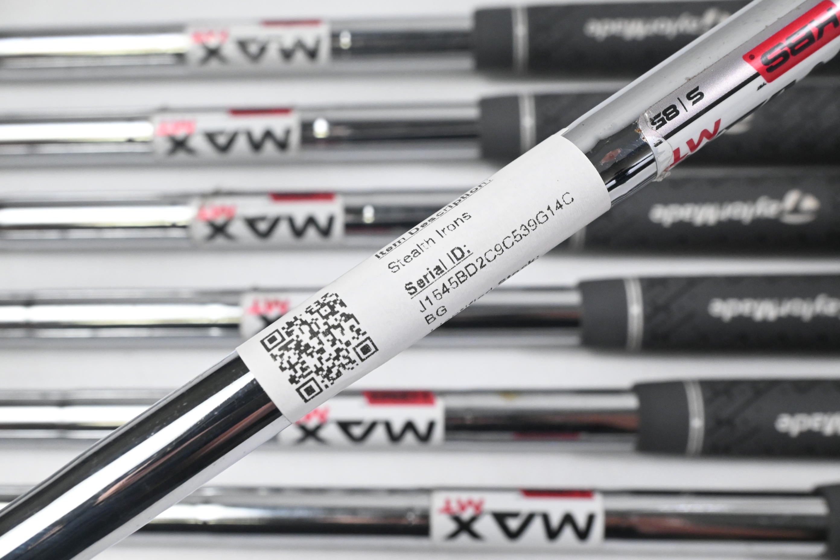 Taylormade Stealth Irons / 5-PW+GW / Stiff Flex KBS MAX MT 85 Shafts