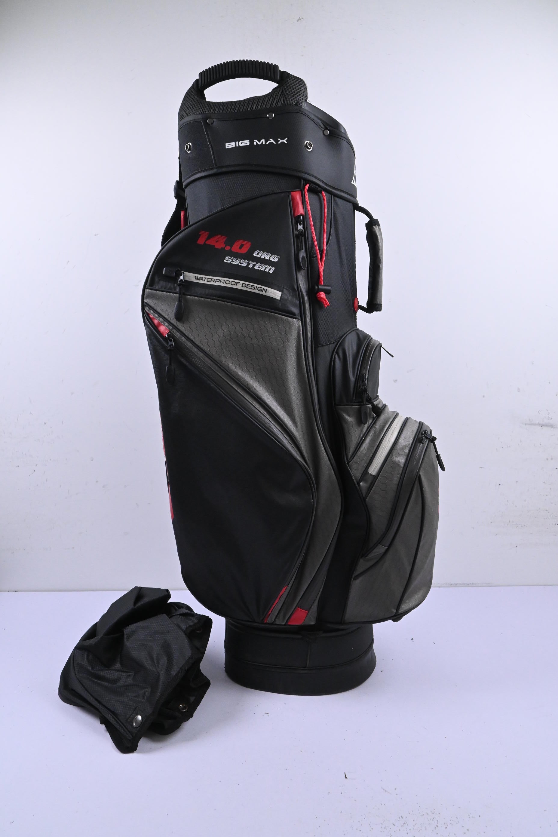 Big Max 14.0 Cart Bag / 14-Way Divider / Black, Grey & Red