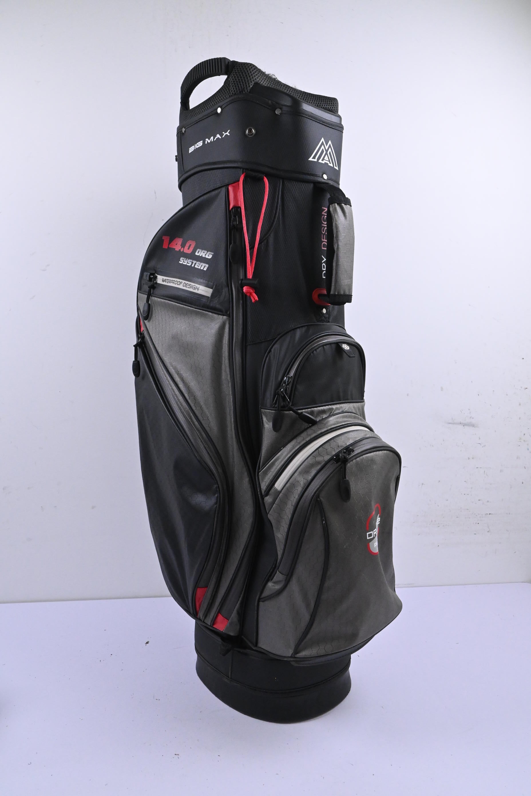 Big Max 14.0 Cart Bag / 14-Way Divider / Black, Grey & Red