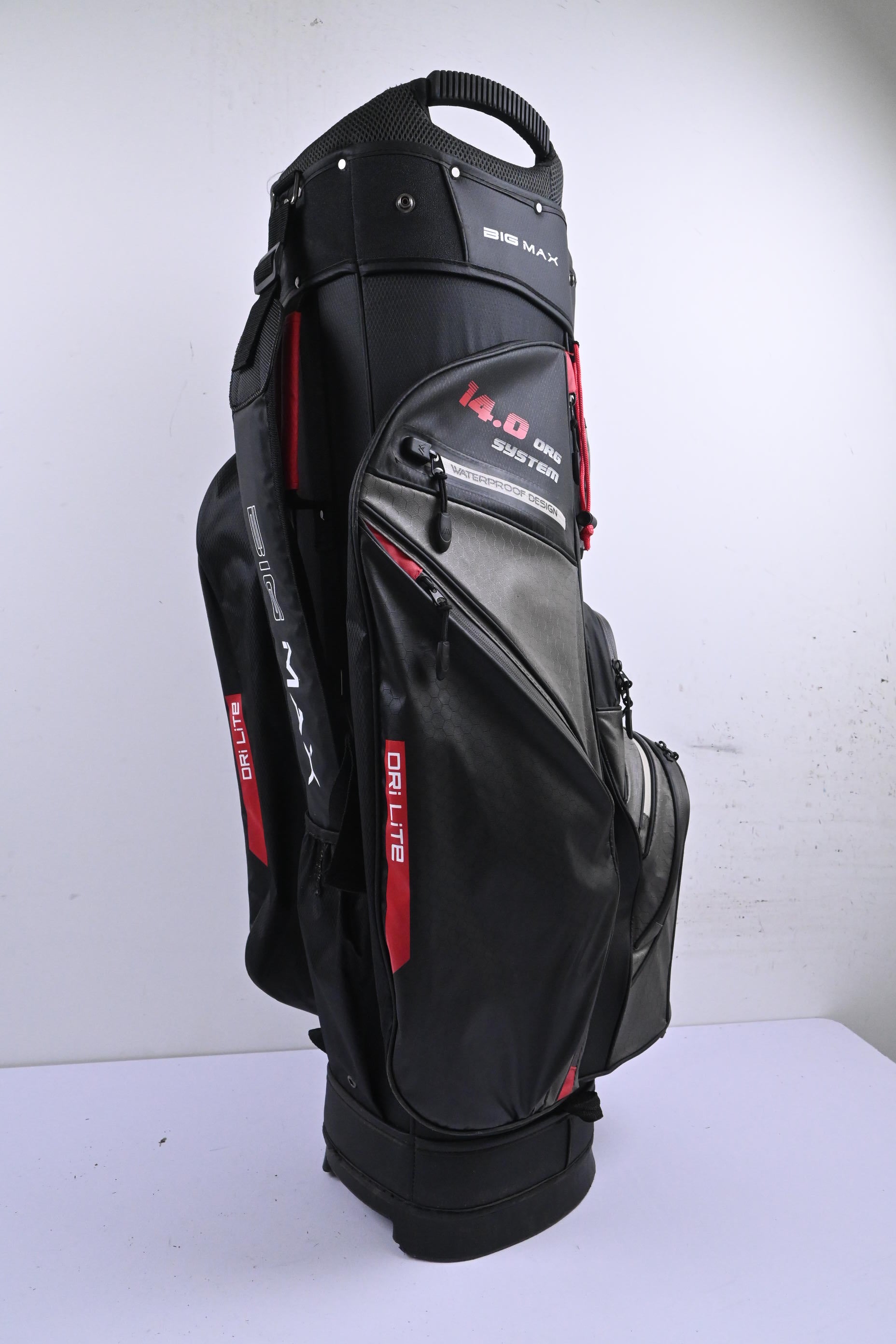 Big Max 14.0 Cart Bag / 14-Way Divider / Black, Grey & Red