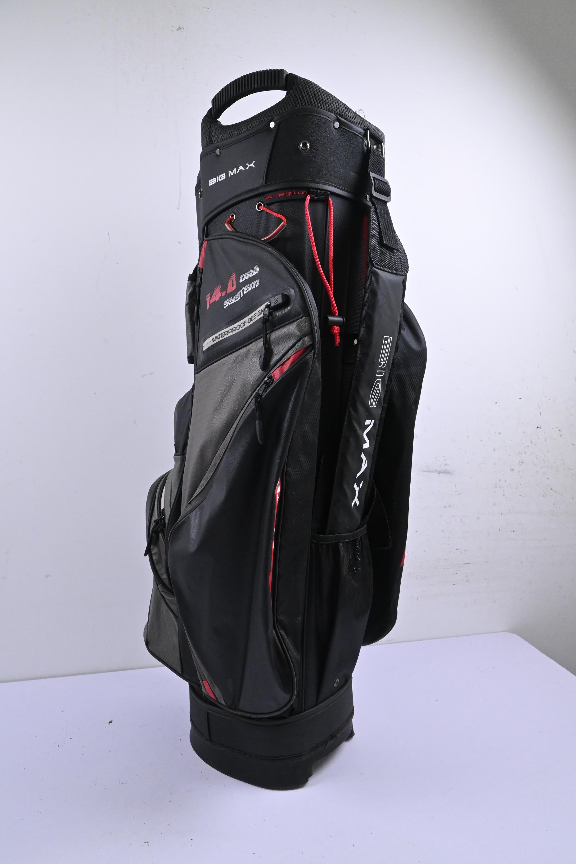 Big Max 14.0 Cart Bag / 14-Way Divider / Black, Grey & Red