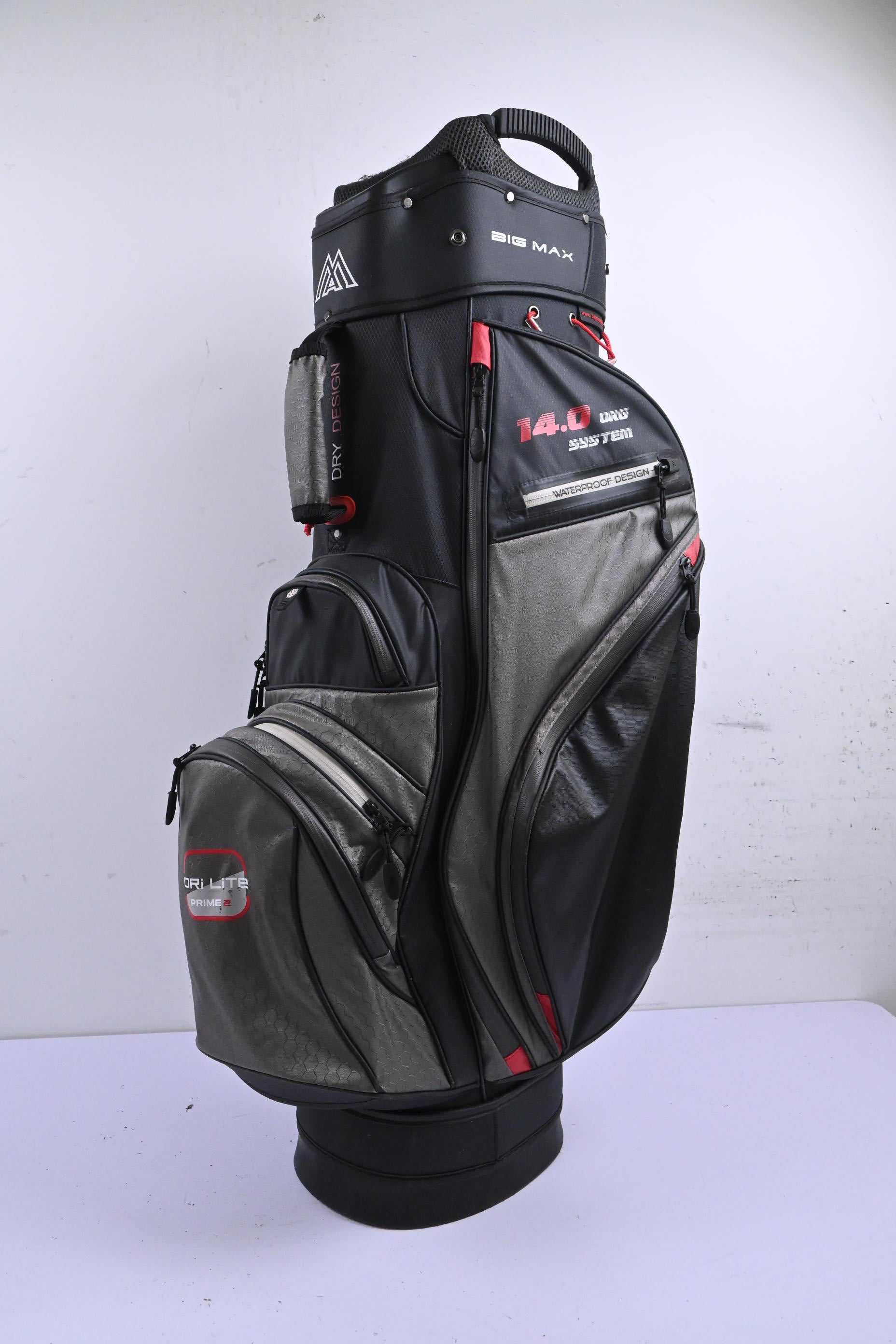Big Max 14.0 Cart Bag / 14-Way Divider / Black, Grey & Red