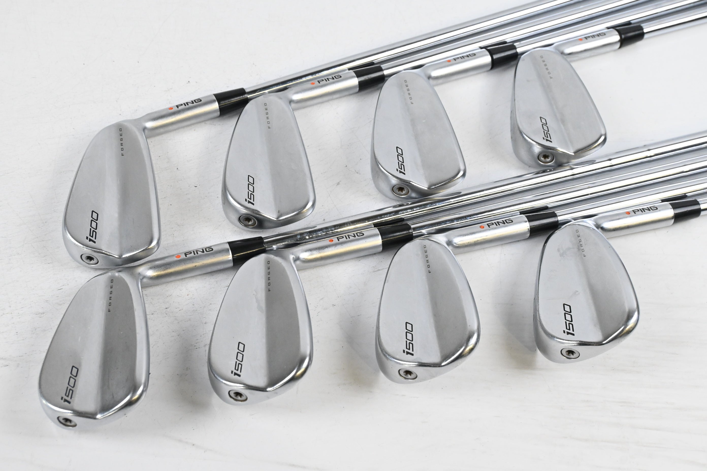 Ping i500 Irons / 4-PW+GW / Orange Dot / Stiff Flex Dynamic Gold 105 S300 Shafts