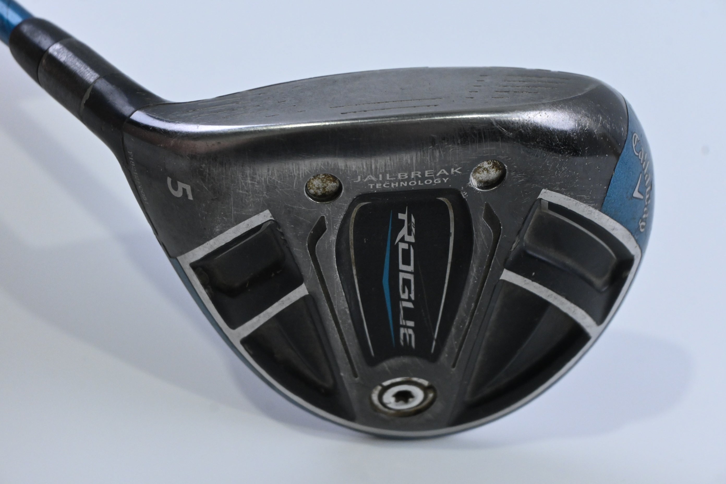 Left Hand Callaway Rogue #5 Wood / 18 Degree / Regular Flex Evenflow Blue 75