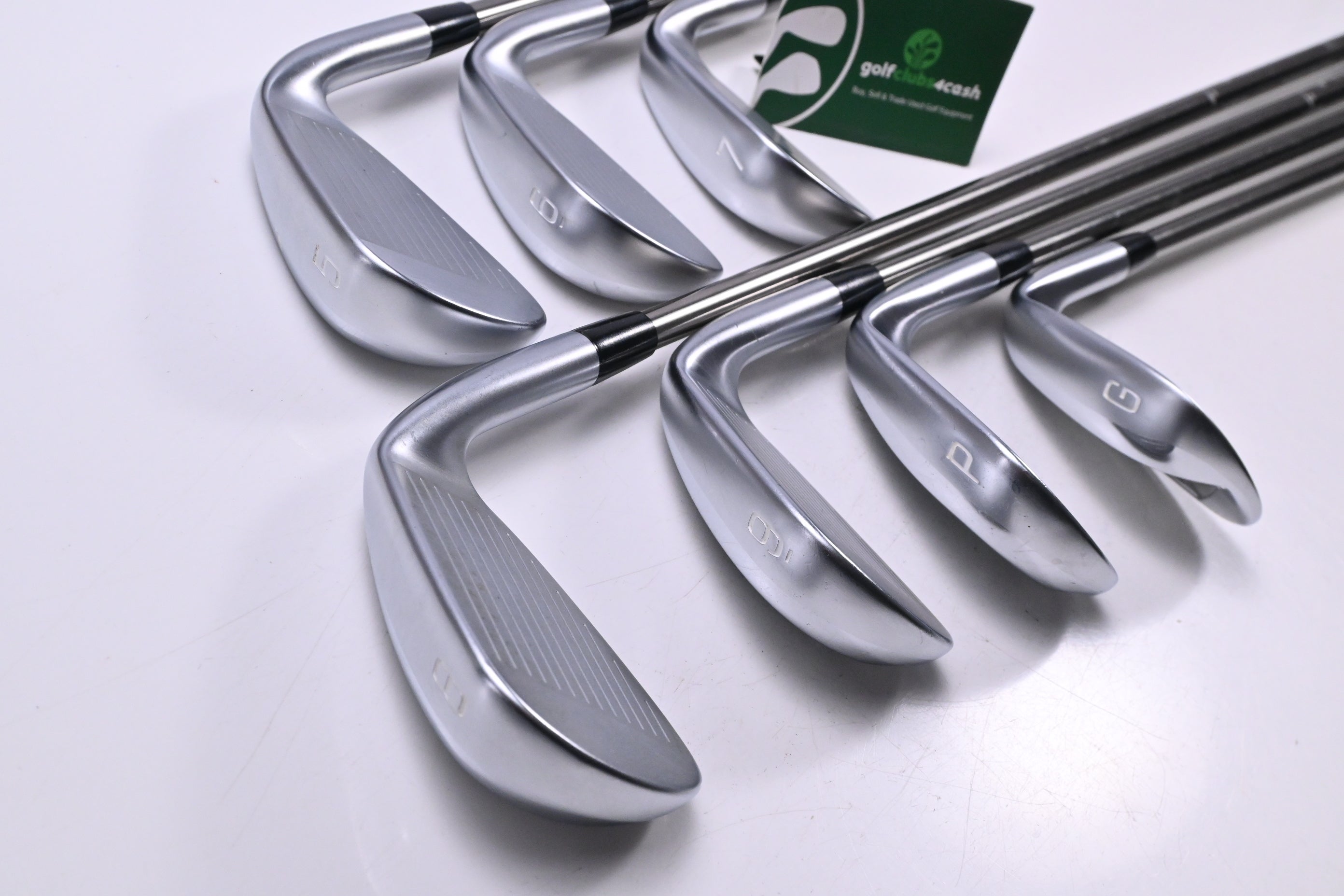 Left Hand Mizuno JPX 923 Hot Metal Irons / 5-PW+GW / Senior Flex Recoil ESX 460
