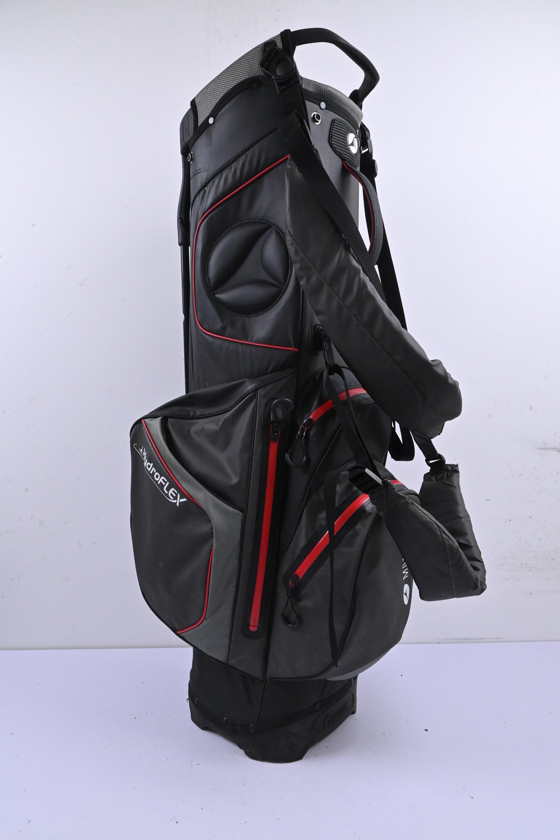Motocaddy Hydro Flex Stand Bag / 5-Way Divider / Black, Grey & Red
