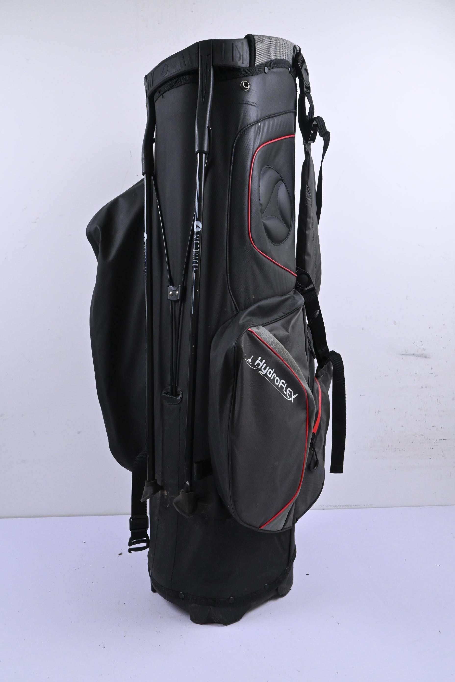 Motocaddy Hydro Flex Stand Bag / 5-Way Divider / Black, Grey & Red