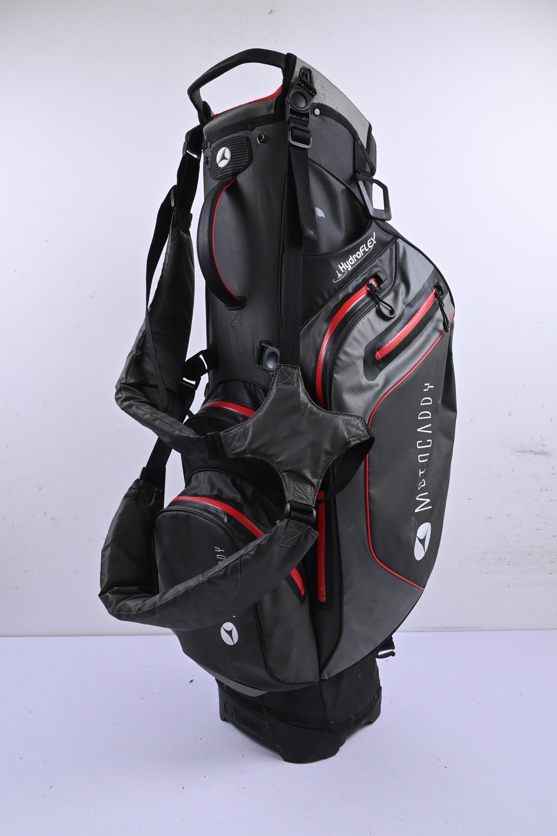 Motocaddy Hydro Flex Stand Bag / 5-Way Divider / Black, Grey & Red