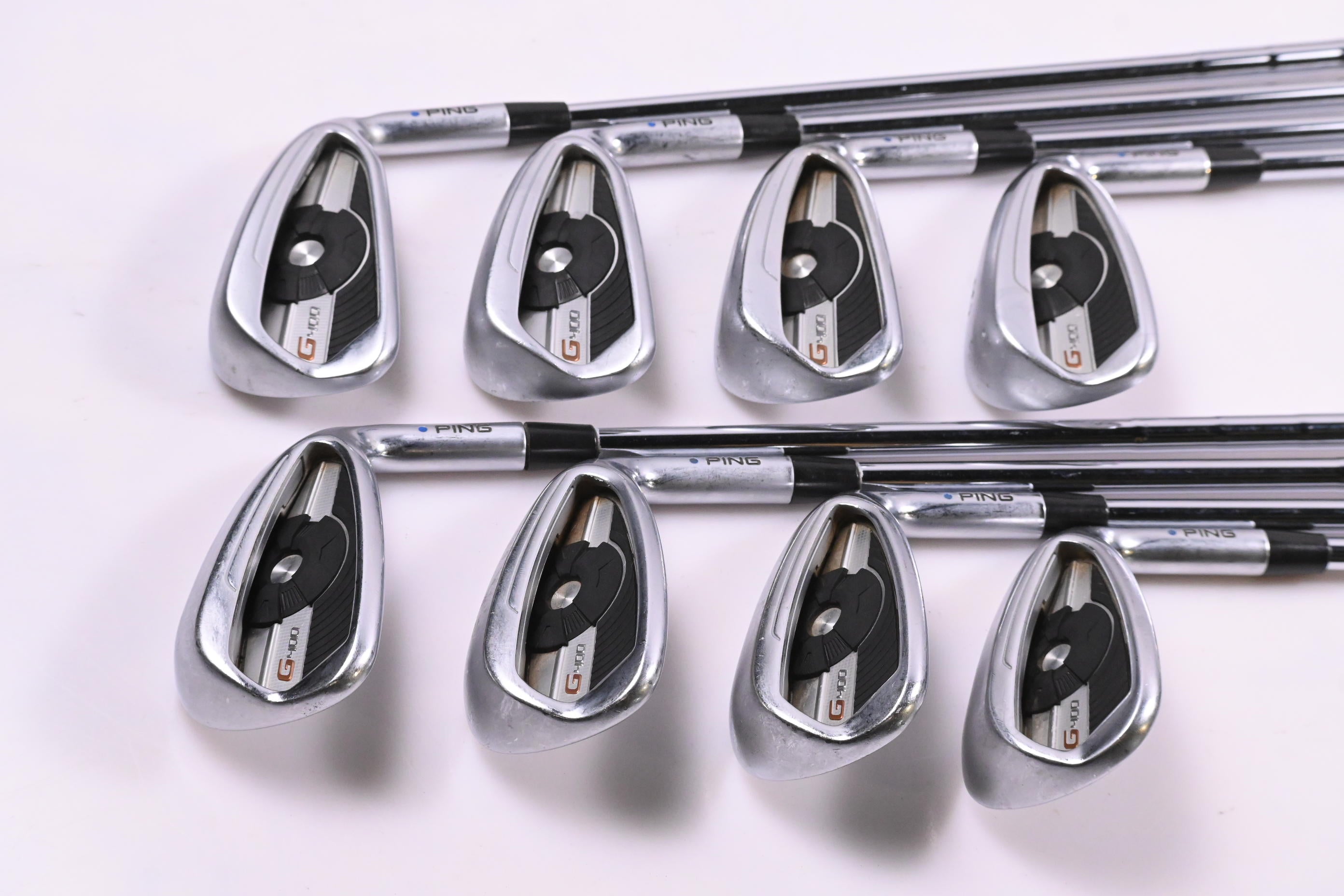 Ping G400 Irons / 5-PW+UW+SW / Blue Dot / Stiff Flex N.S.Pro Modus3 Tour 105