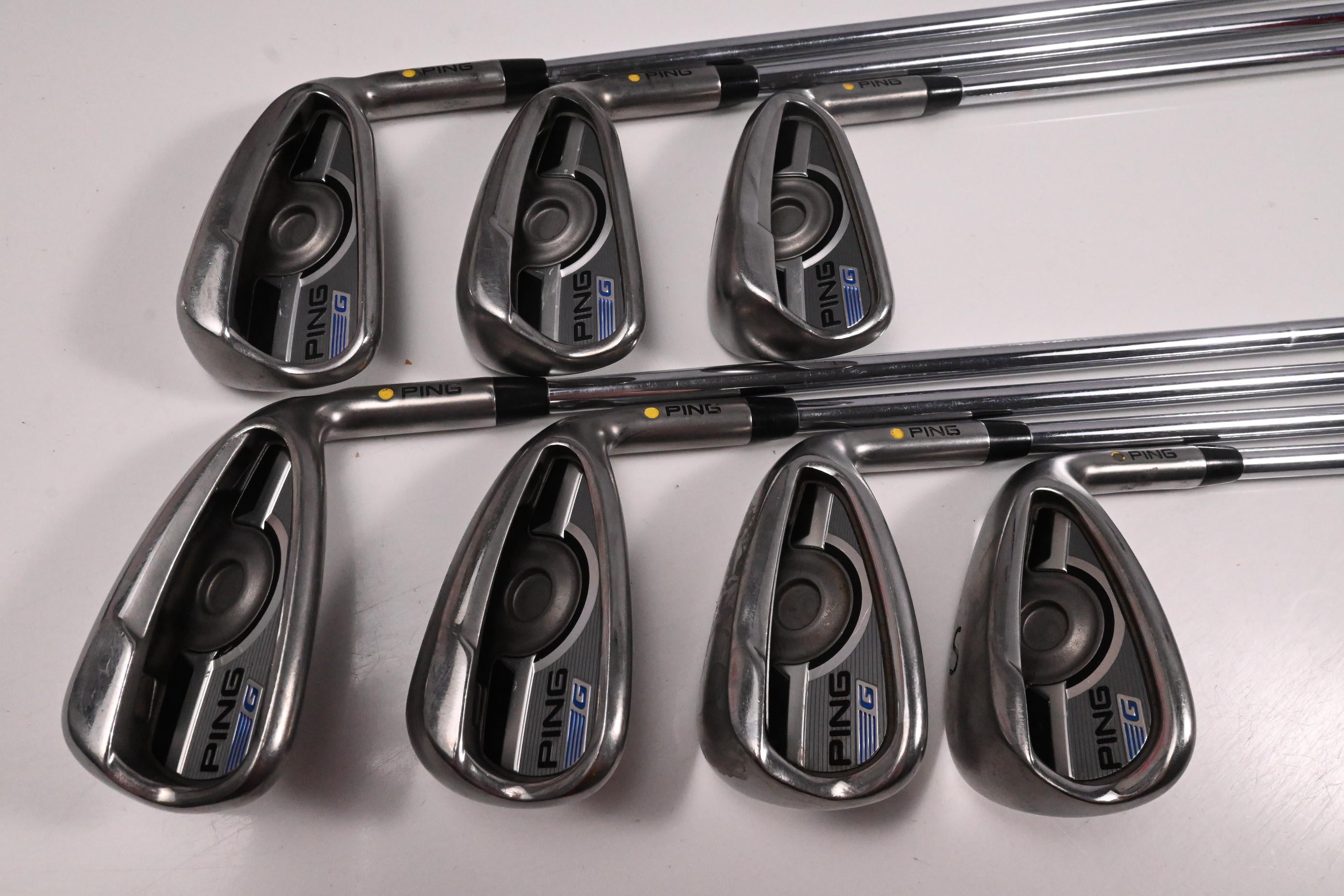 Ping G Series Irons / 5-PW+SW / Yellow Dot / Regular Flex Ping AWT 2.0 Shafts