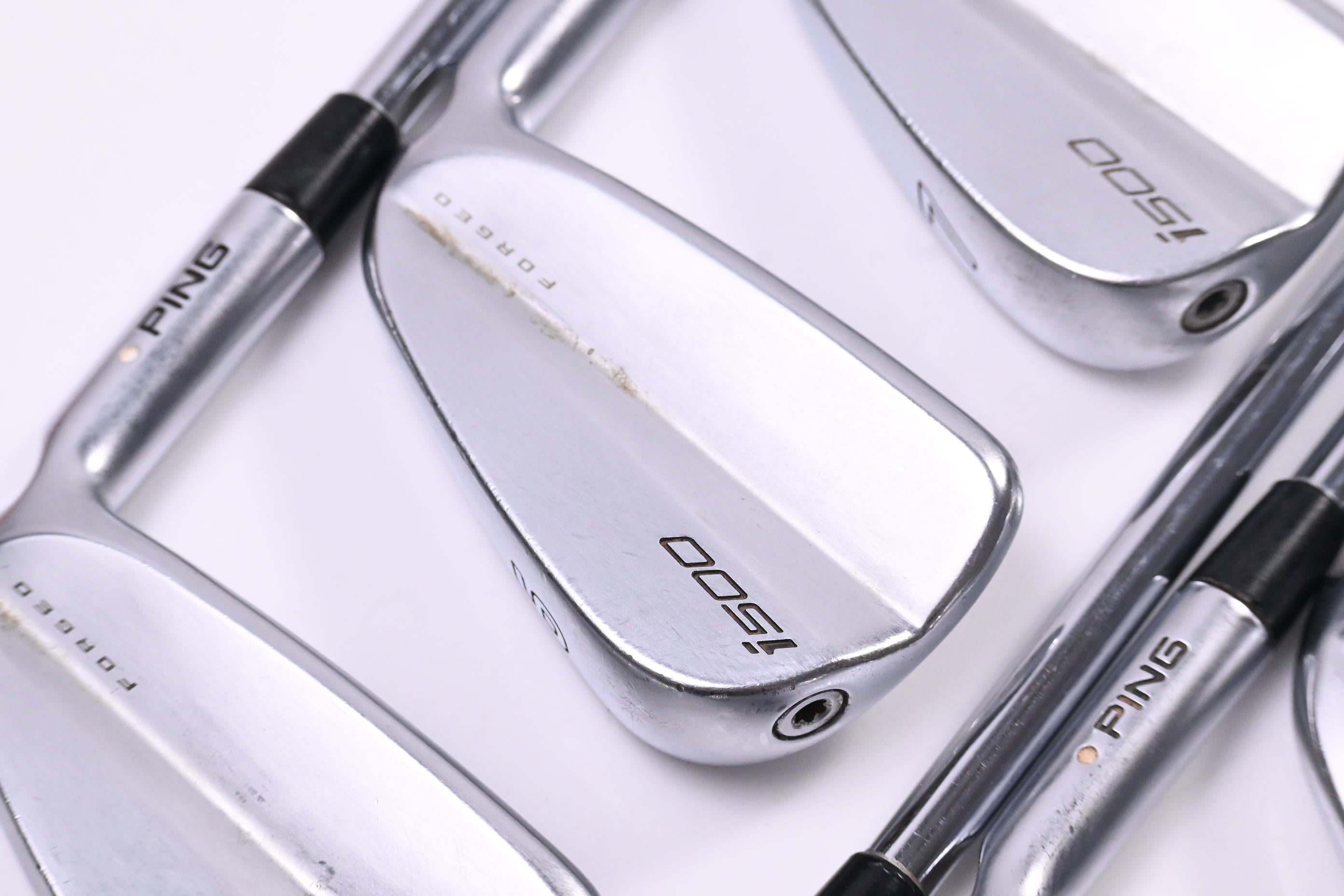 Ping i500 Irons / 5-PW+GW / White Dot / Stiff Flex Ping AWT 2.0 Shafts