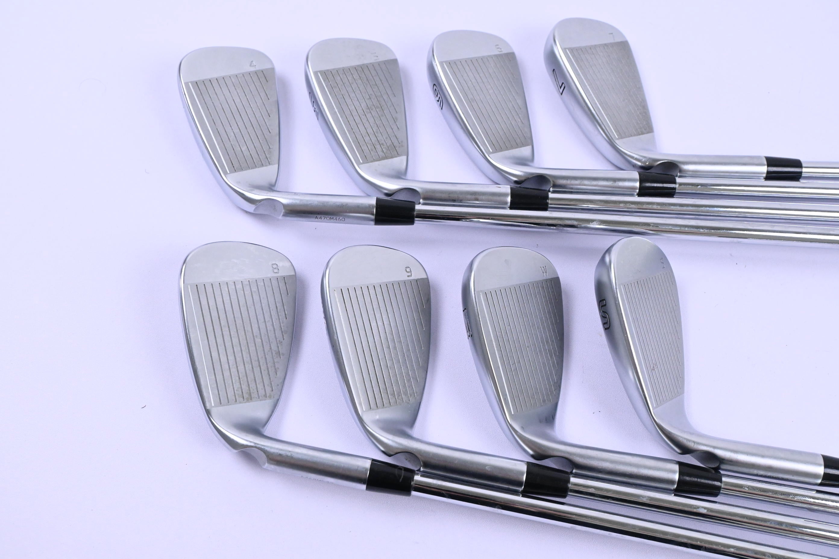 Ping G425 Irons / 4-PW+SW / Green Dot / Stiff Flex Ping AWT 2.0 Shafts