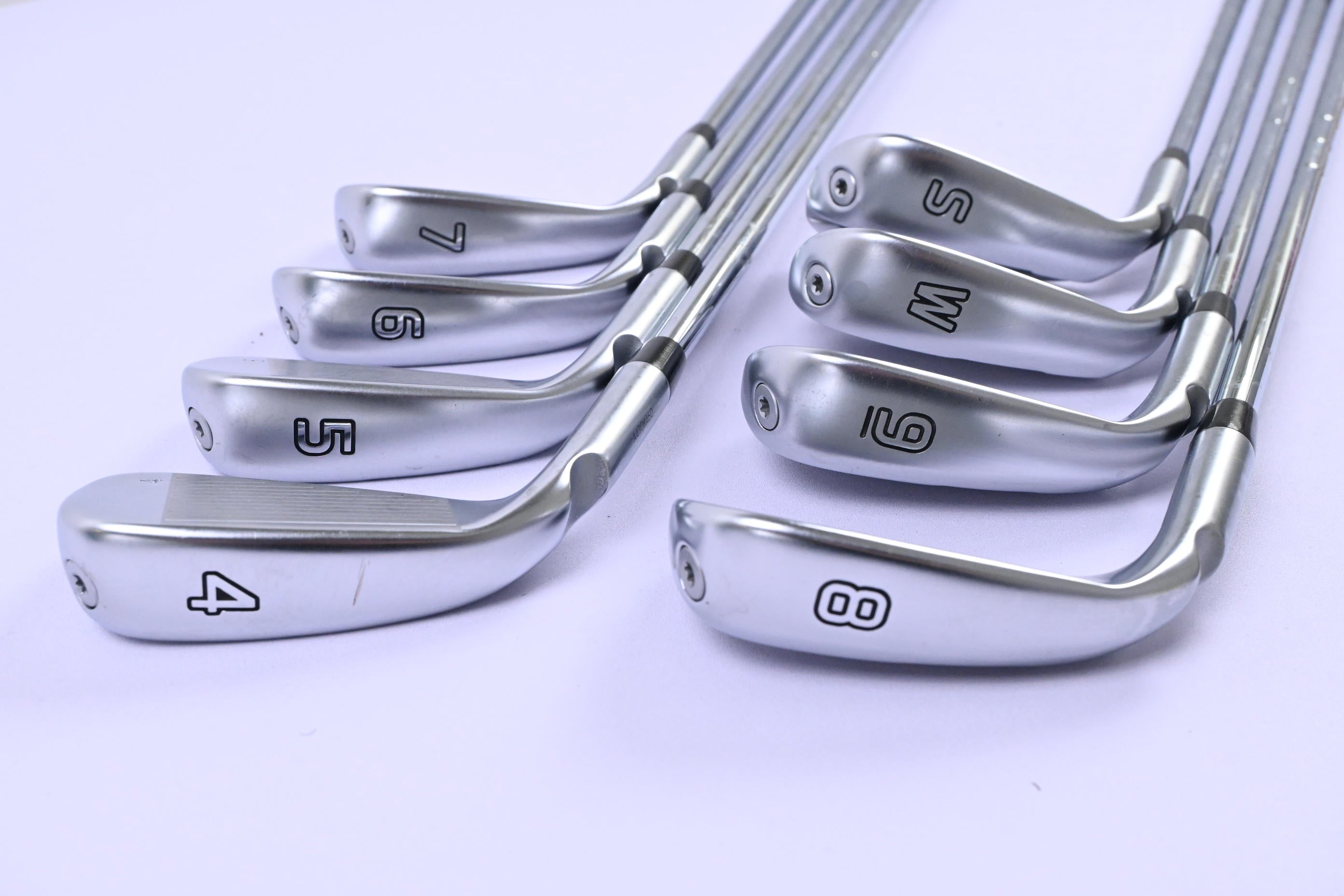 Ping G425 Irons / 4-PW+SW / Green Dot / Stiff Flex Ping AWT 2.0 Shafts