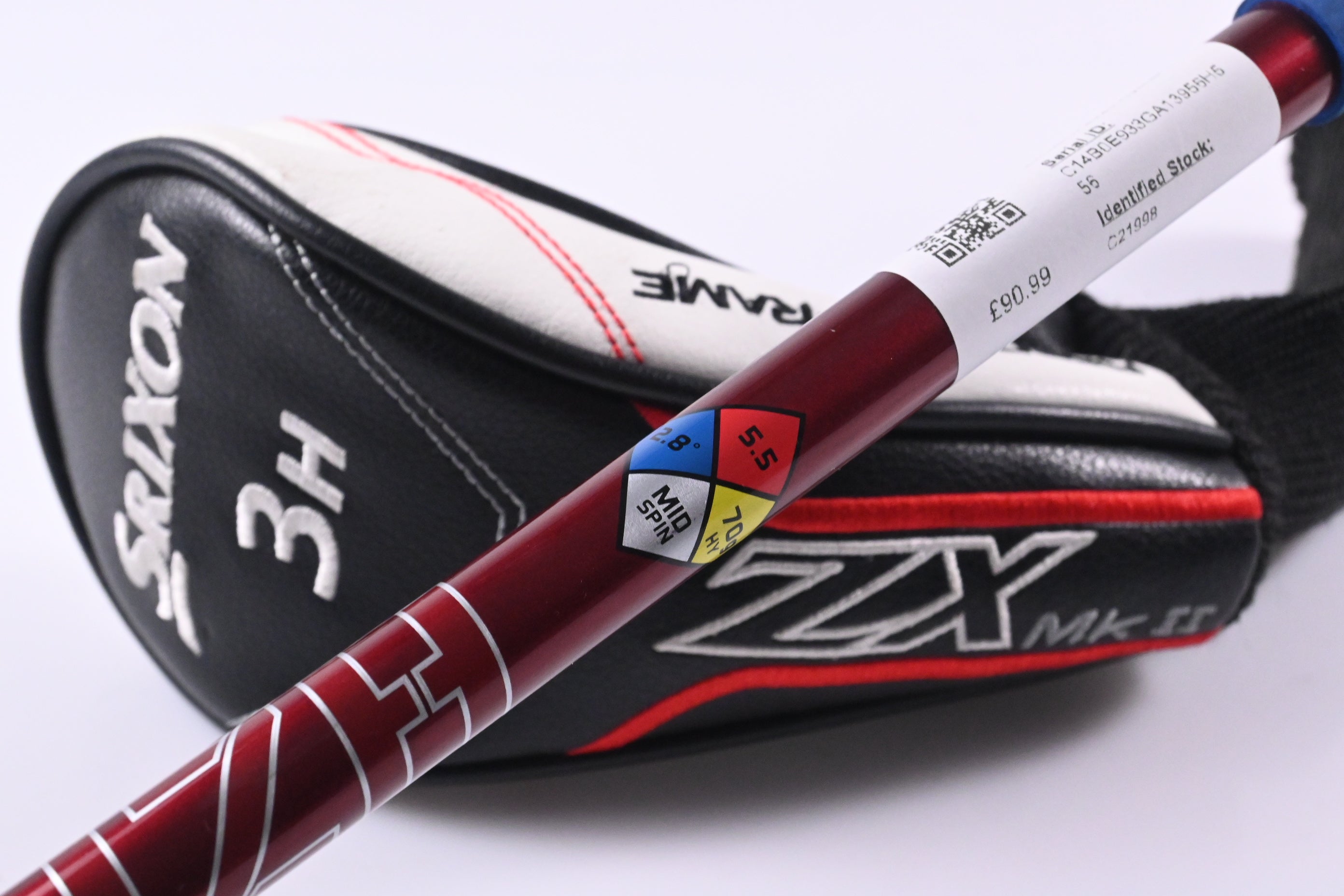 Left Hand Srixon ZX Mk II 2023 #4 Hybrid / 22 Degree / Regular Flex HZRDUS Smoke
