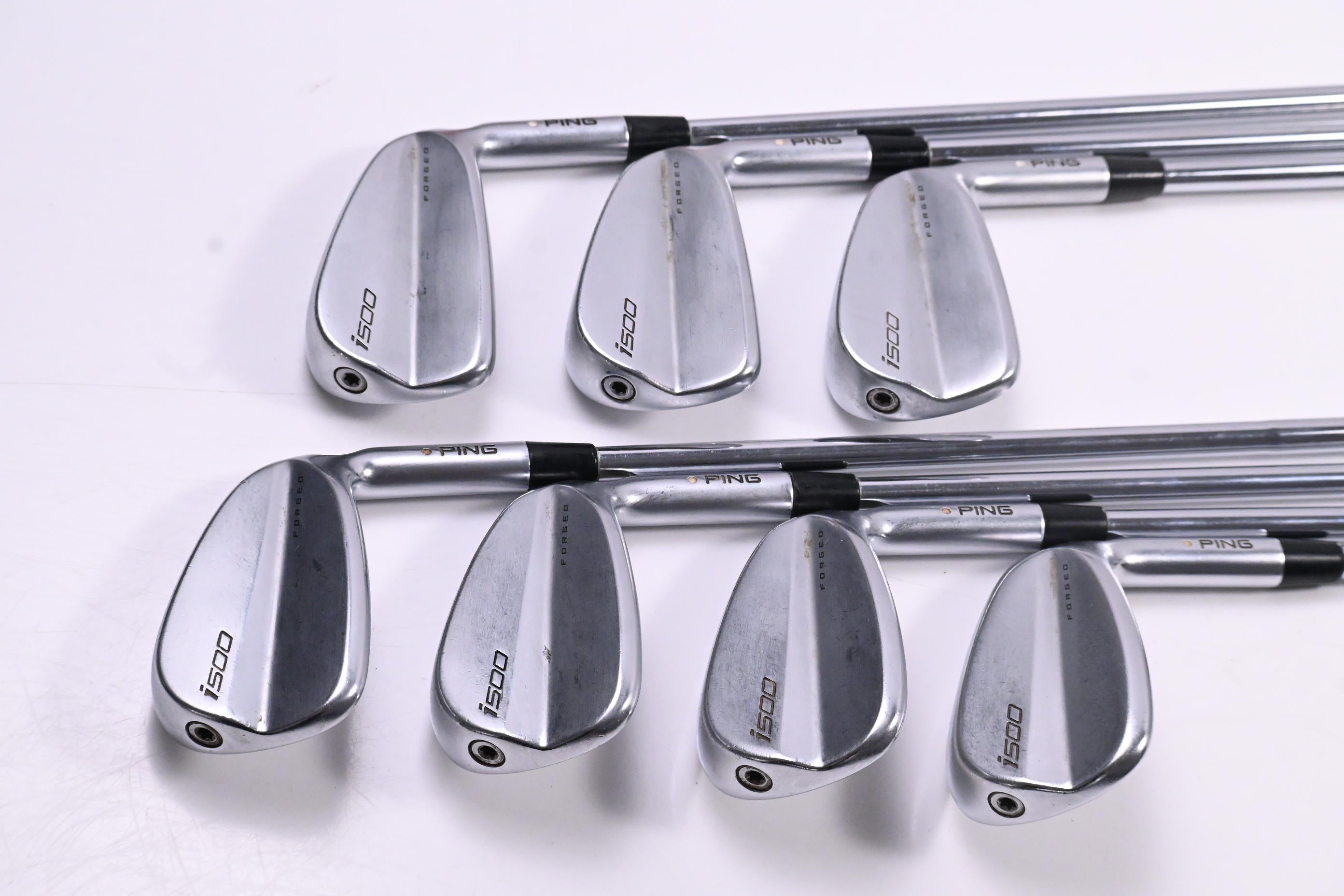 Ping i500 Irons / 5-PW+GW / White Dot / Stiff Flex Ping AWT 2.0 Shafts
