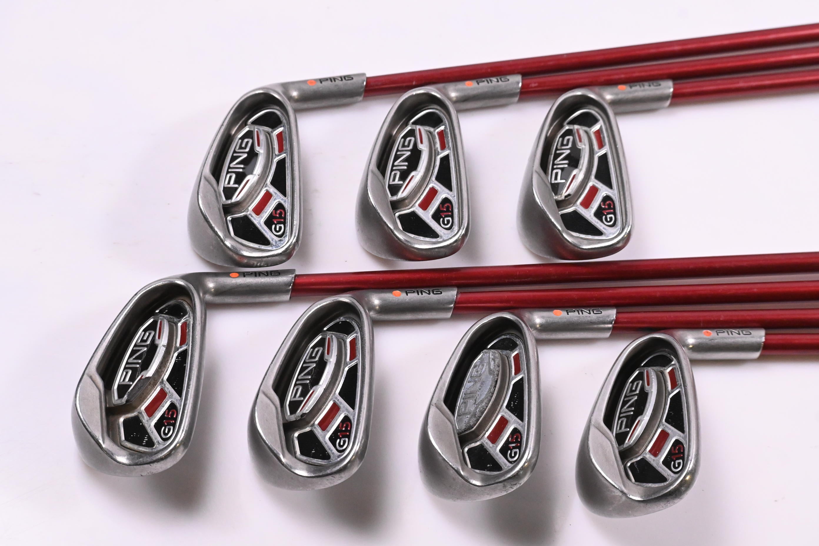 Ping G15 Irons / 5-PW+UW / Orange Dot / Senior Flex Ping TFC 149 I Shafts