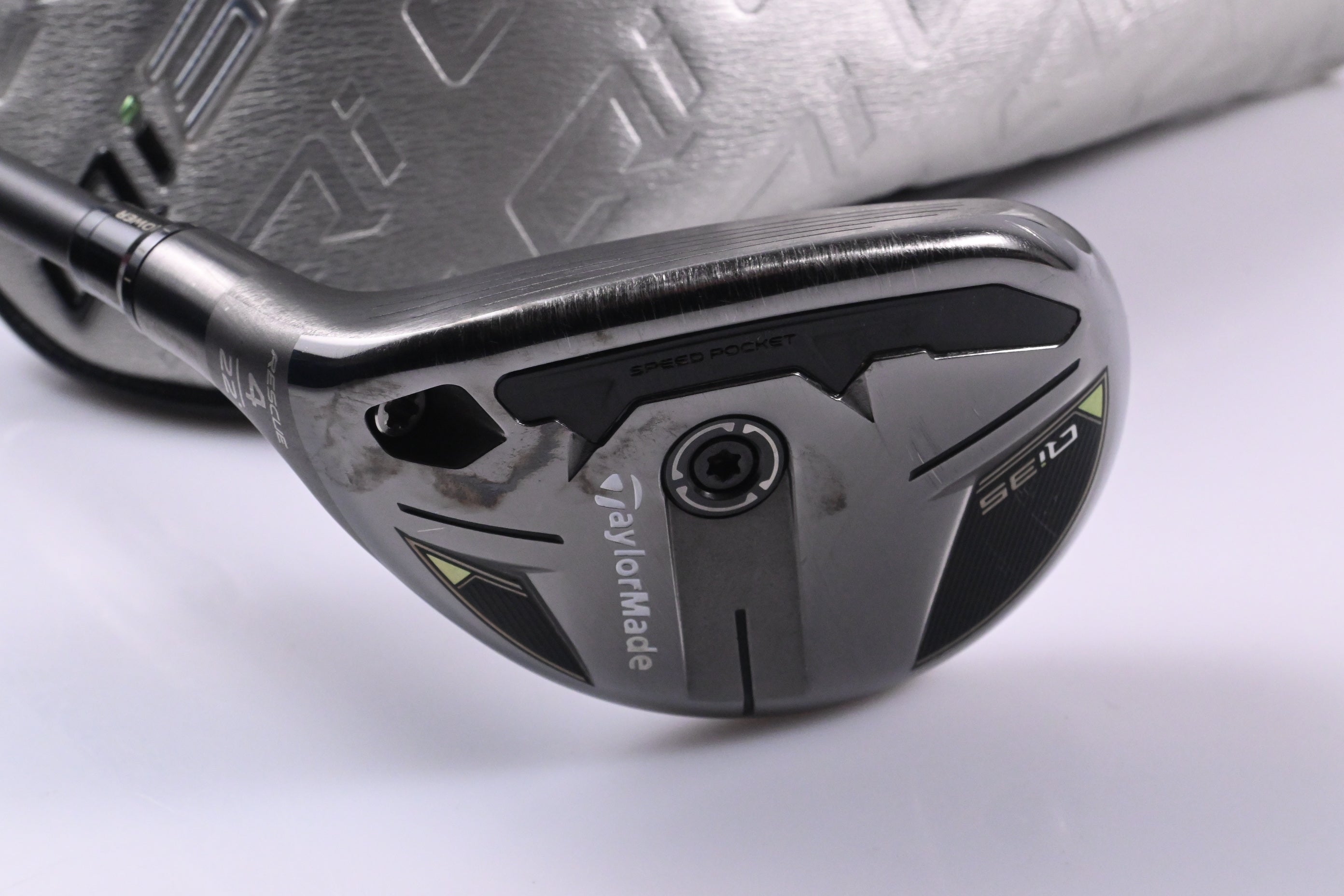 Left Hand Taylormade Qi35 #4 Hybrid / 22 Degree / Regular Flex Ventus Blue 6