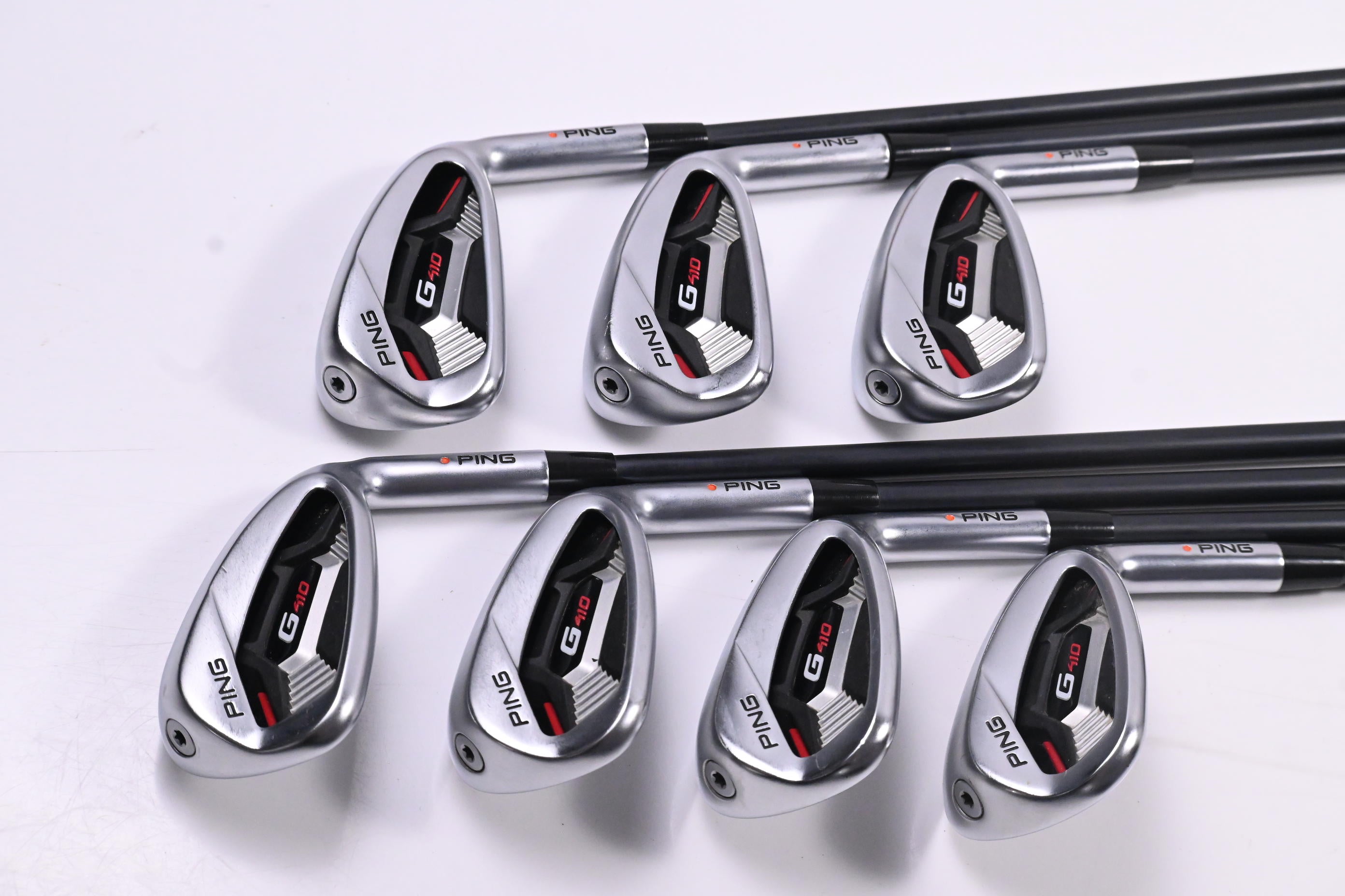 Ping G410 Irons / 6-PW+GW+SW / Orange Dot / Senior Flex Ping Alta CB Red Shafts