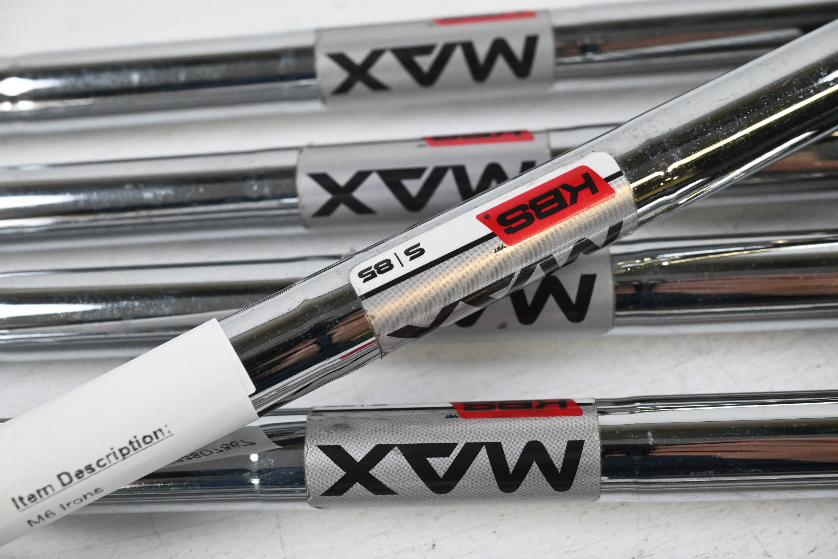 Taylormade M6 Irons / 5-PW / Stiff Flex KBS Max 85 Shafts
