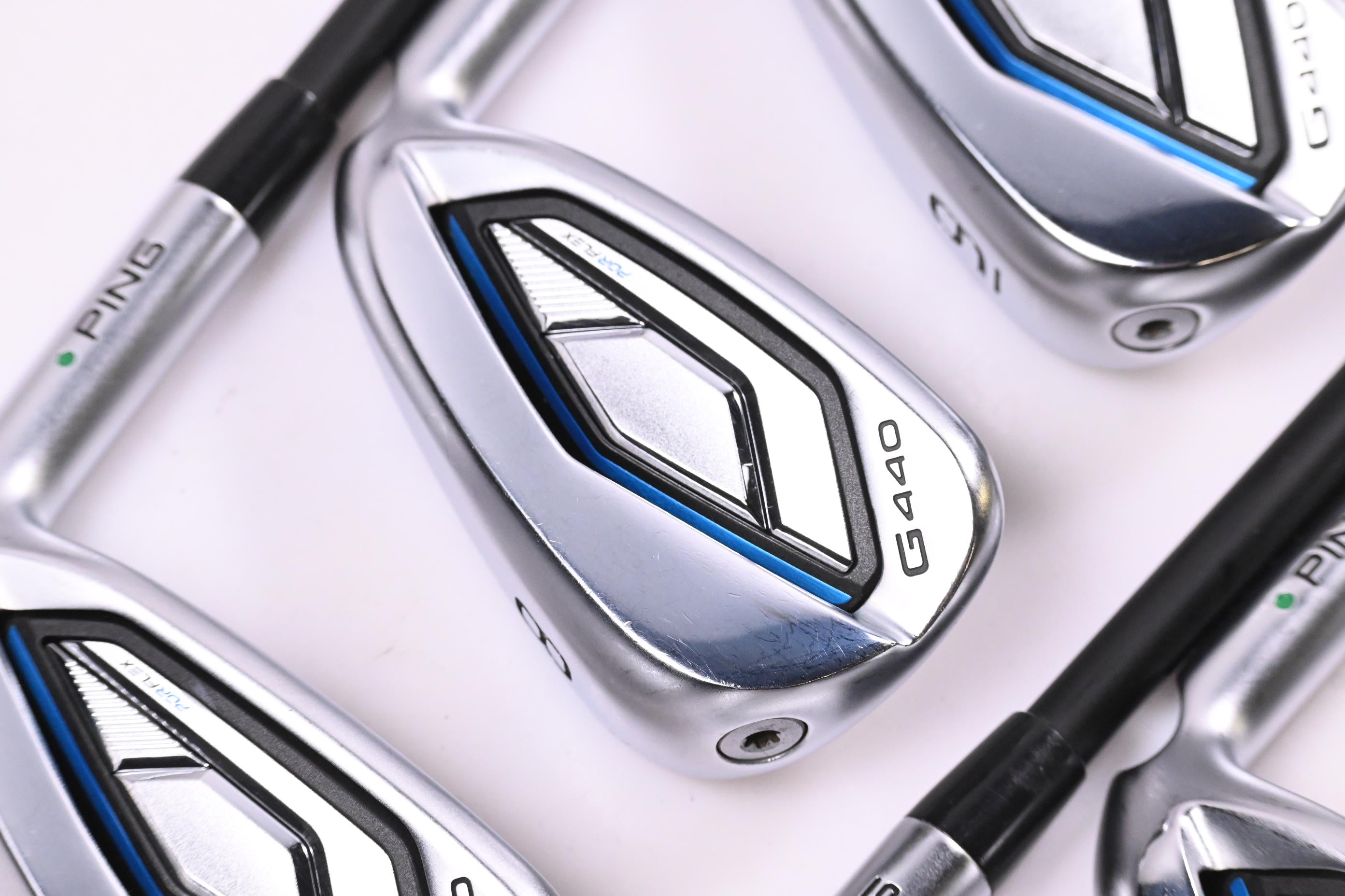 Ping G440 Irons / 7-PW+UW+52° / Green Dot / Senior Flex Ping ALTA CB Blue AWT