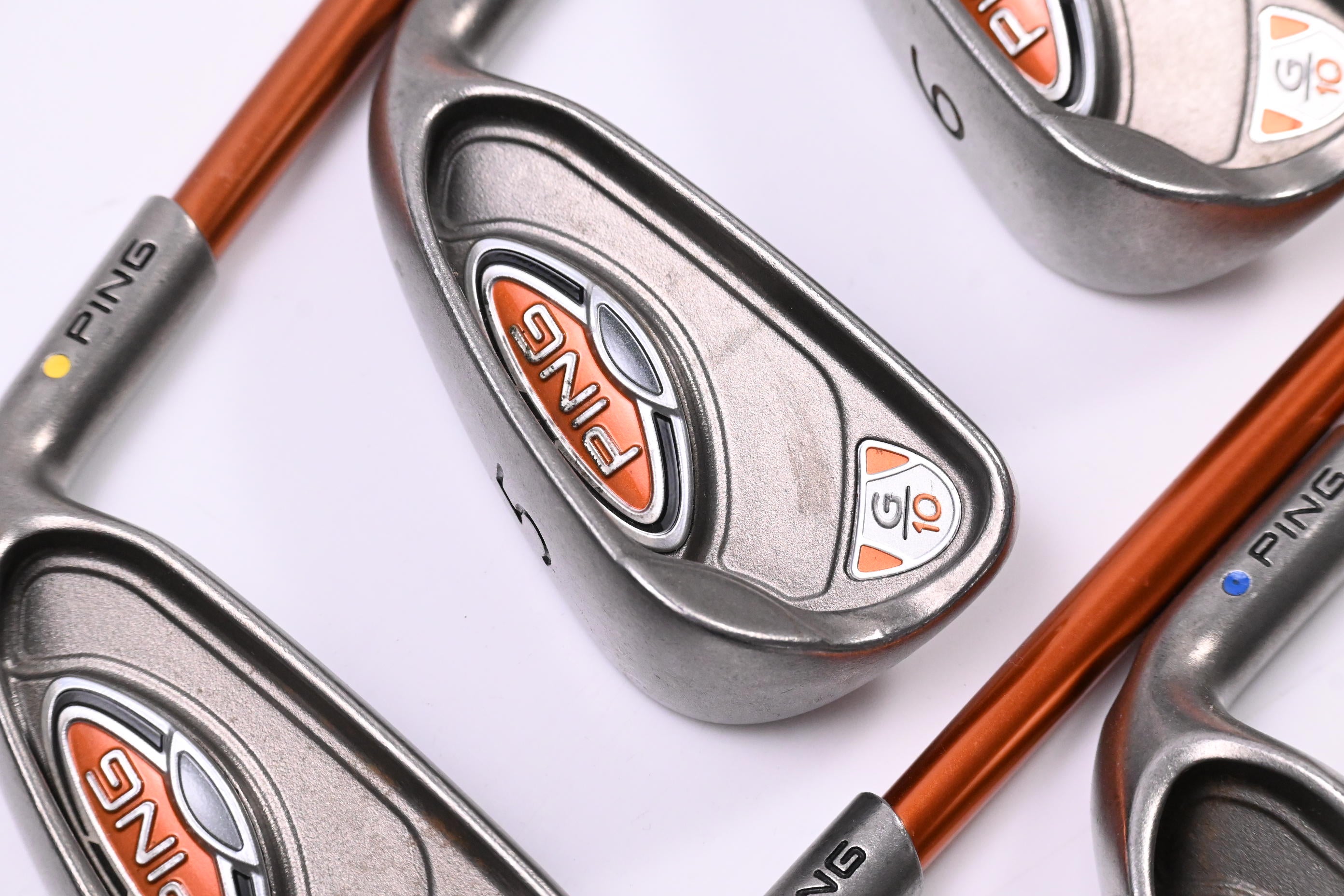 Ping G10 Irons / 4-9i / Yellow Dot / Regular Flex Ping TFC 129 Shafts