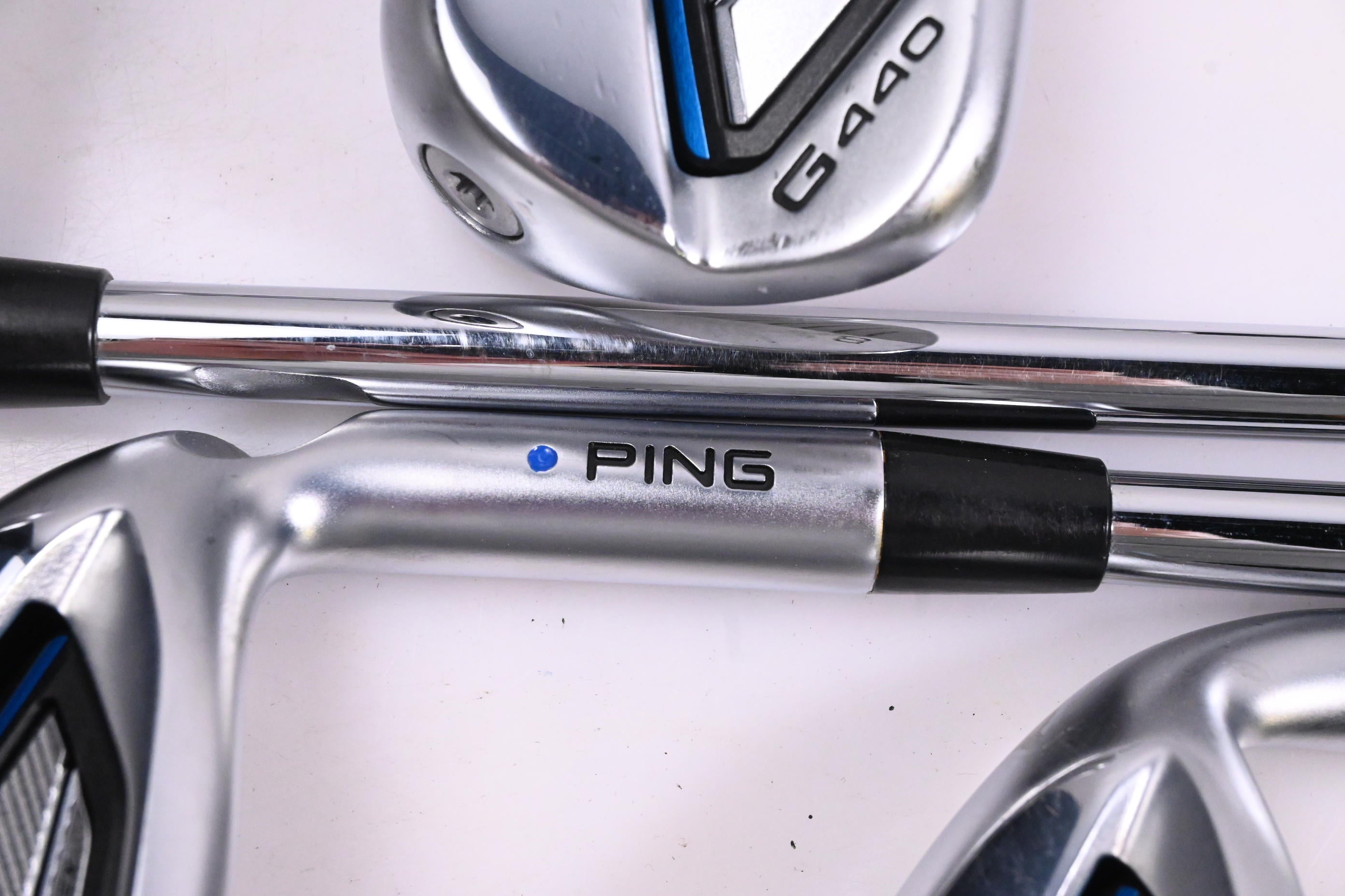 Ping G440 Irons / 7-PW+56° / Blue Dot / Regular Flex Ping AWT 3.0 Shafts