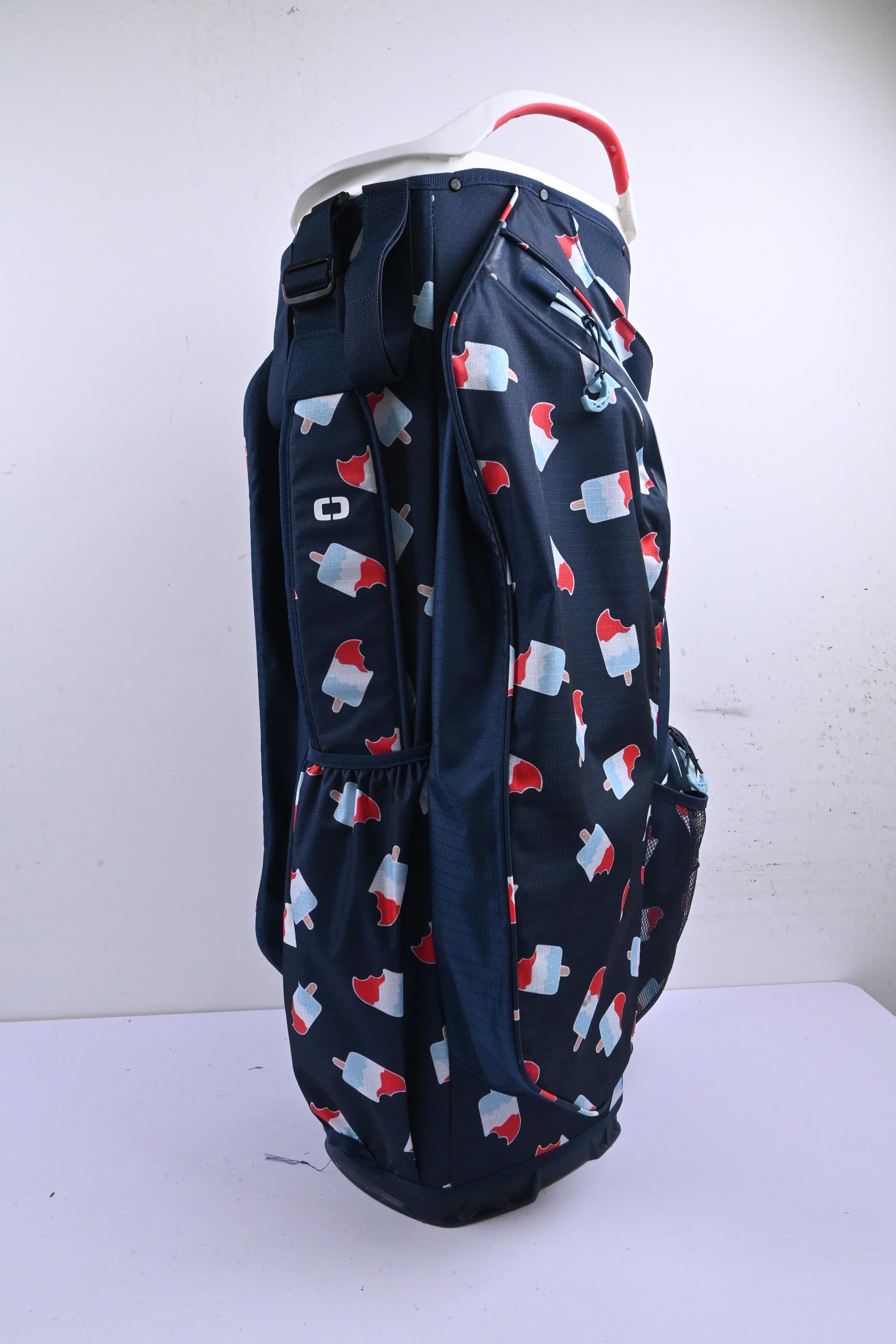 Ogio All Elements Silencer Cart Bag / 15-Way Divider / Blue, Red & White